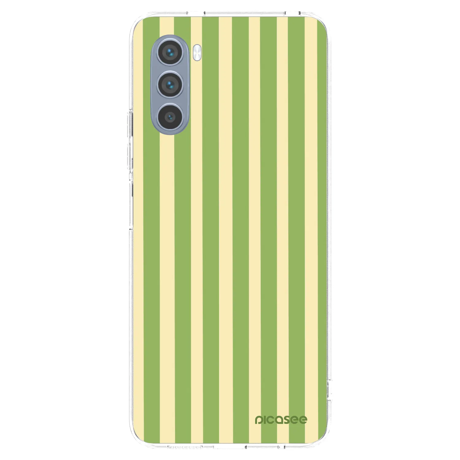 Picasee Motorola Moto G62 Hülle - Transparentes Silikon - Lines Matcha