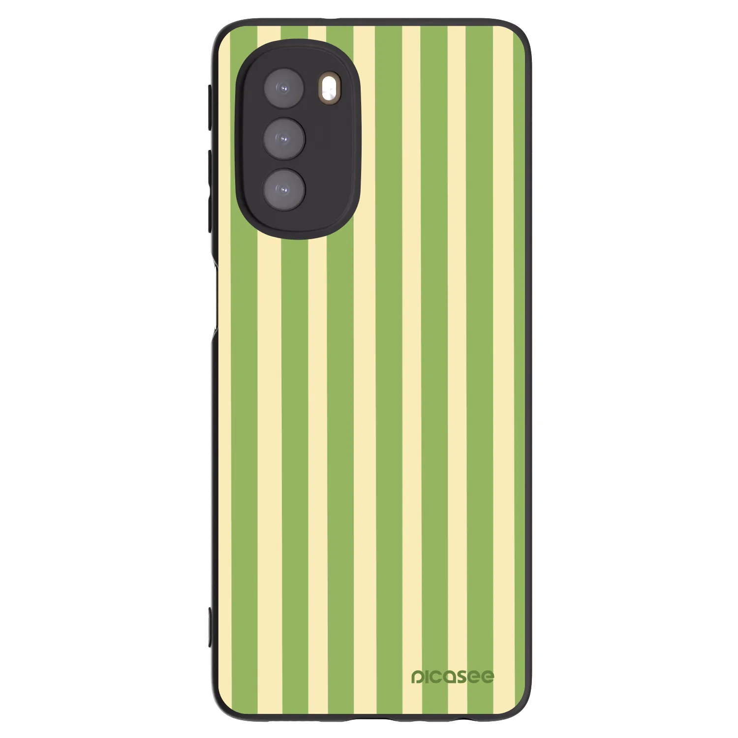 Picasee Motorola Moto G51 Hülle - Schwarzes Silikon - Lines Matcha