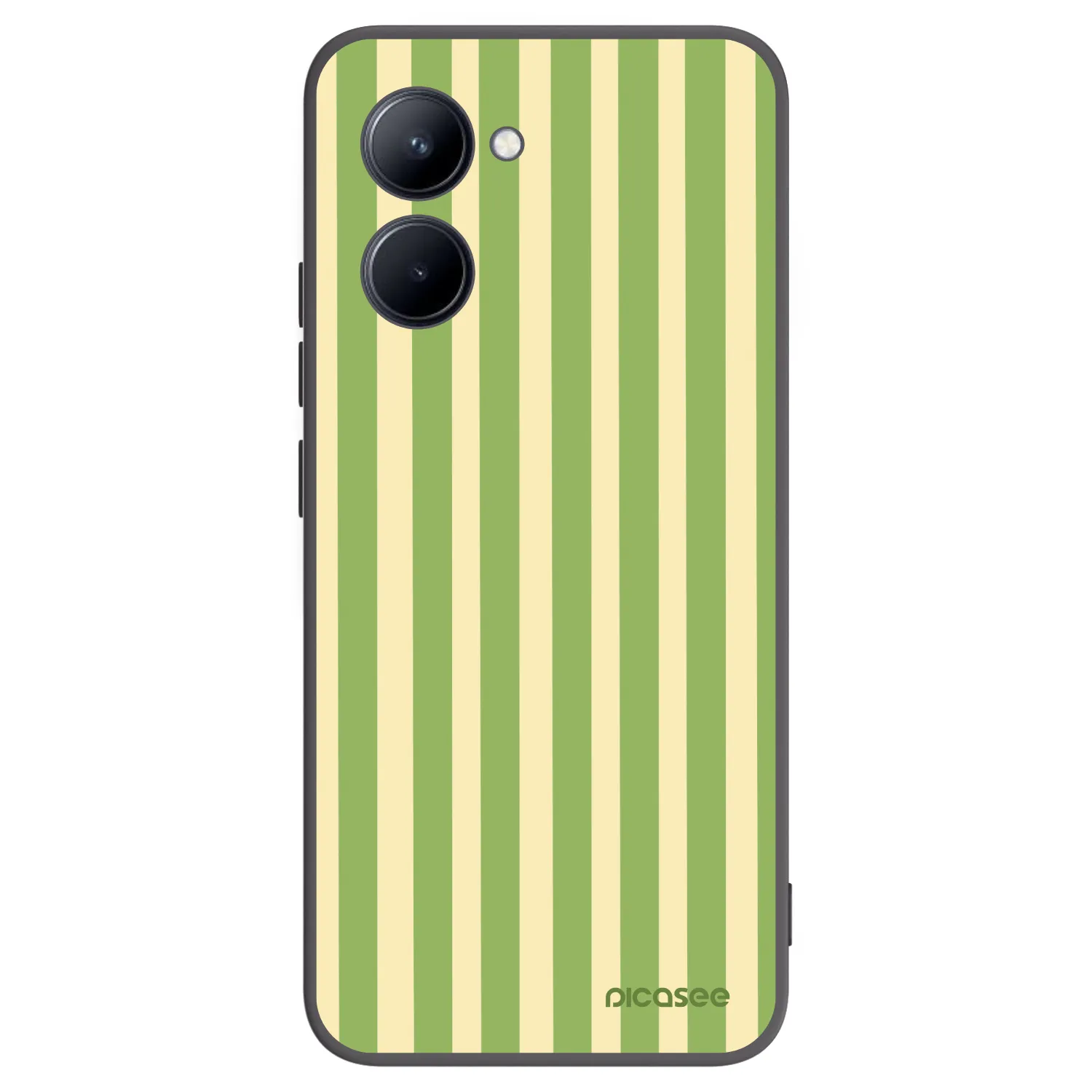 Picasee Realme C33 (2023) Hülle - Schwarzes Silikon - Lines Matcha