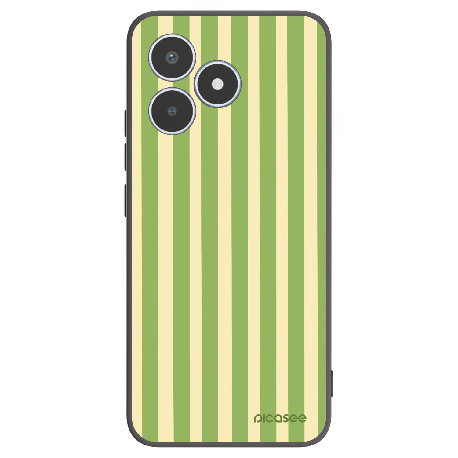 Picasee Realme C53 Hülle - Schwarzes Silikon - Lines Matcha