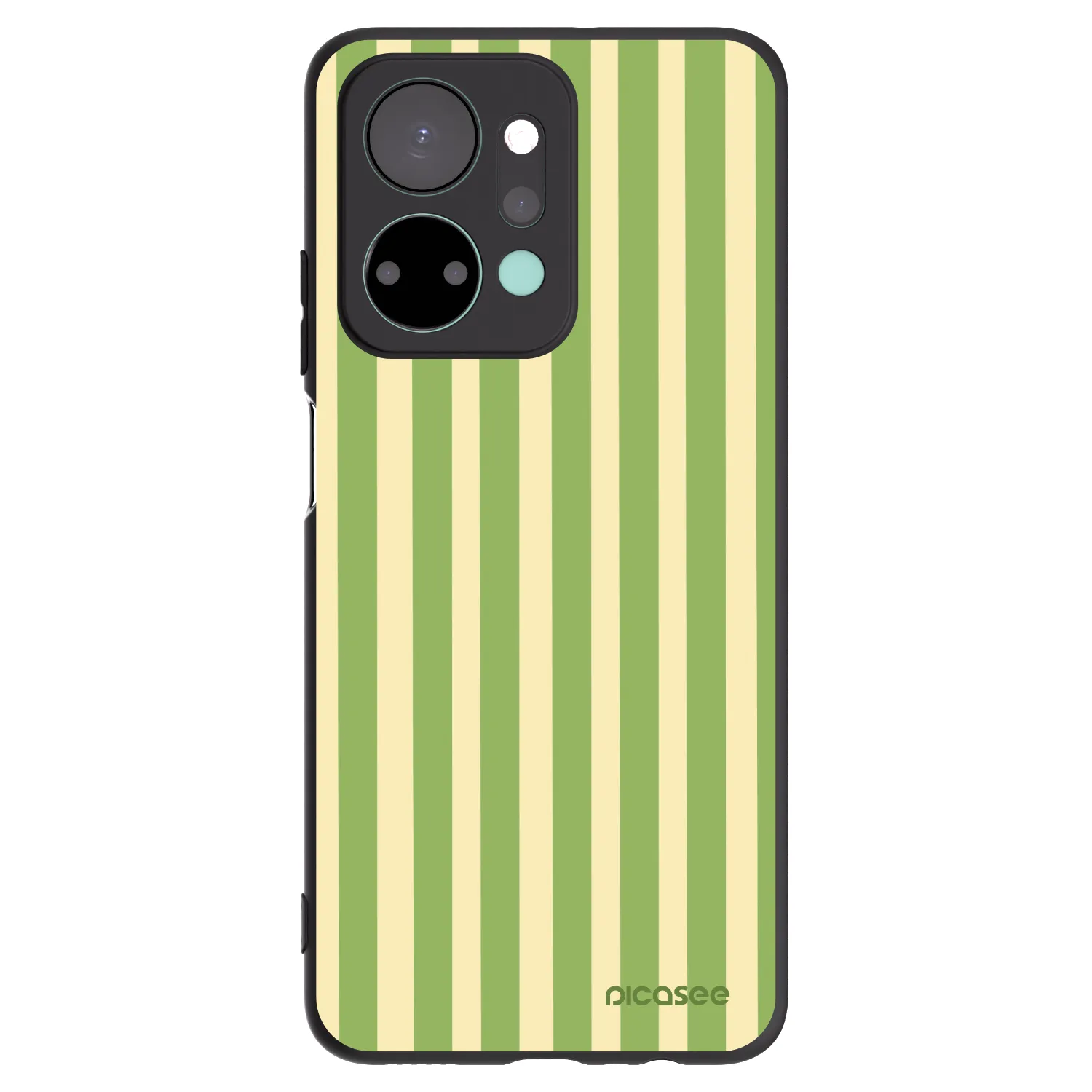 Picasee Honor X7a Hülle - Schwarzes Silikon - Lines Matcha