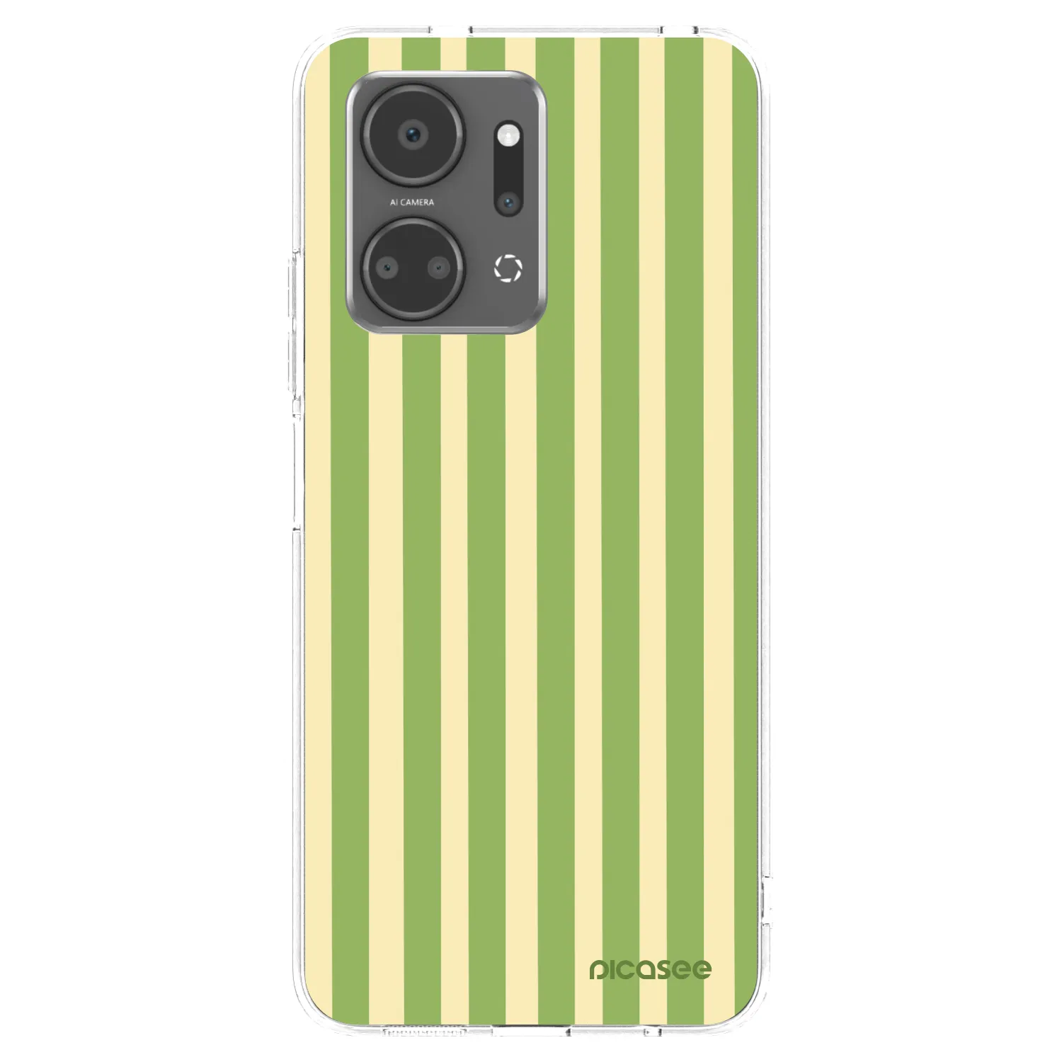 Picasee Honor X7a Hülle - Transparentes Silikon - Lines Matcha