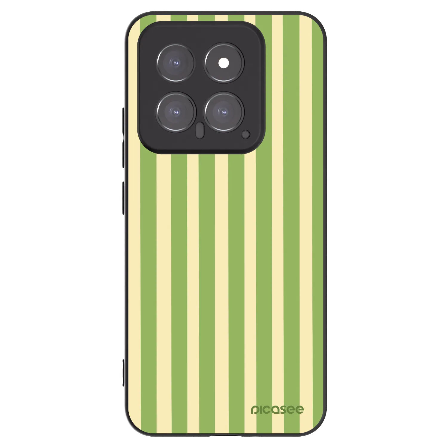 Picasee Xiaomi 14 Hülle - Schwarzes Silikon - Lines Matcha
