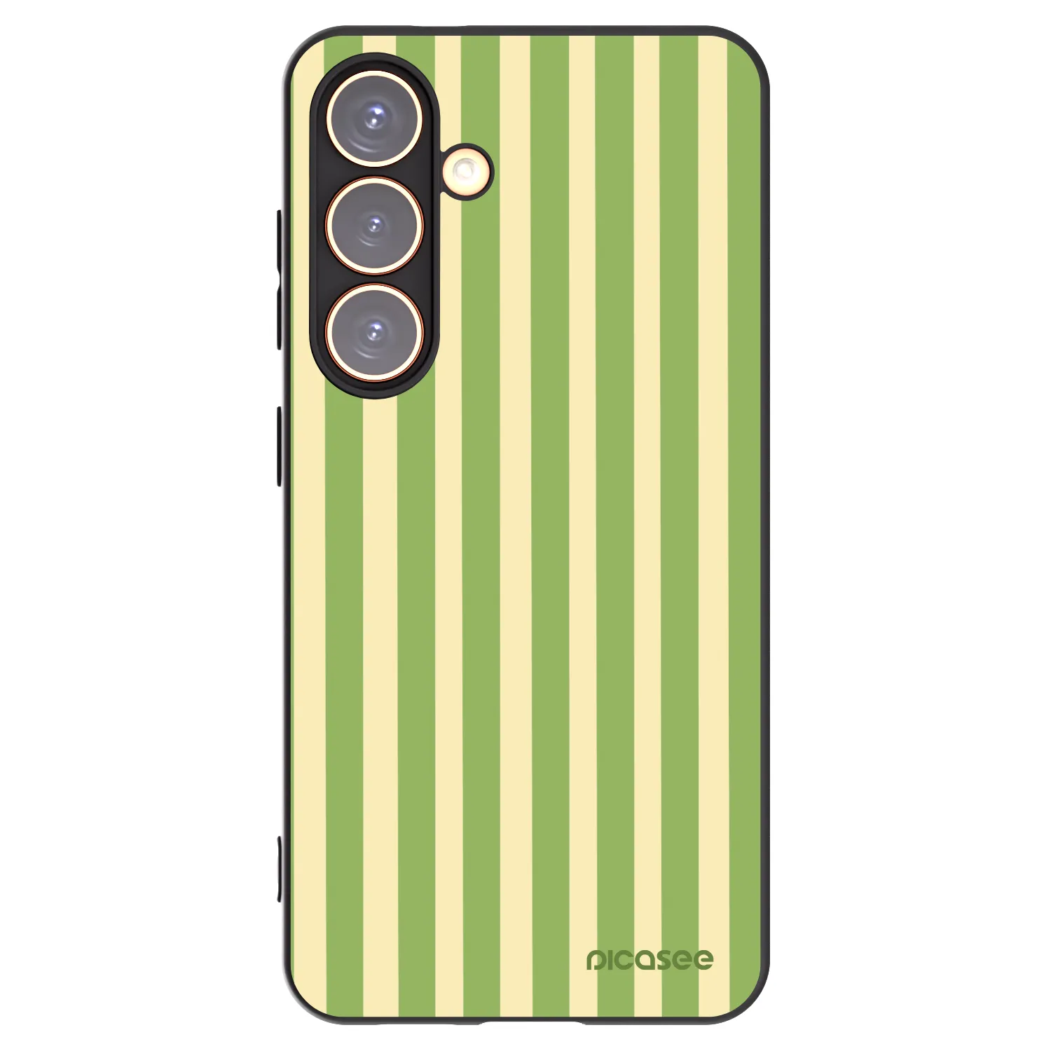 Picasee Samsung Galaxy S24 S921B 5G Hülle - Schwarzes Silikon - Lines Matcha