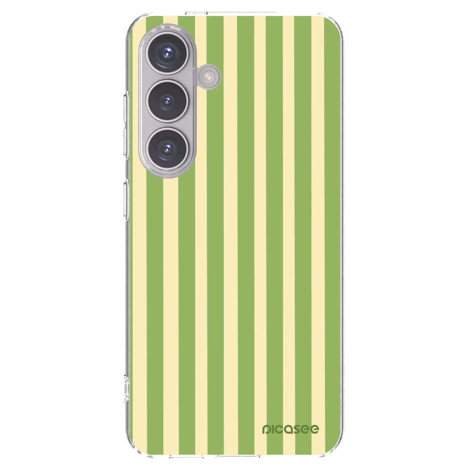 Picasee Samsung Galaxy S24 S921B 5G Hülle - Transparentes Silikon - Lines Matcha