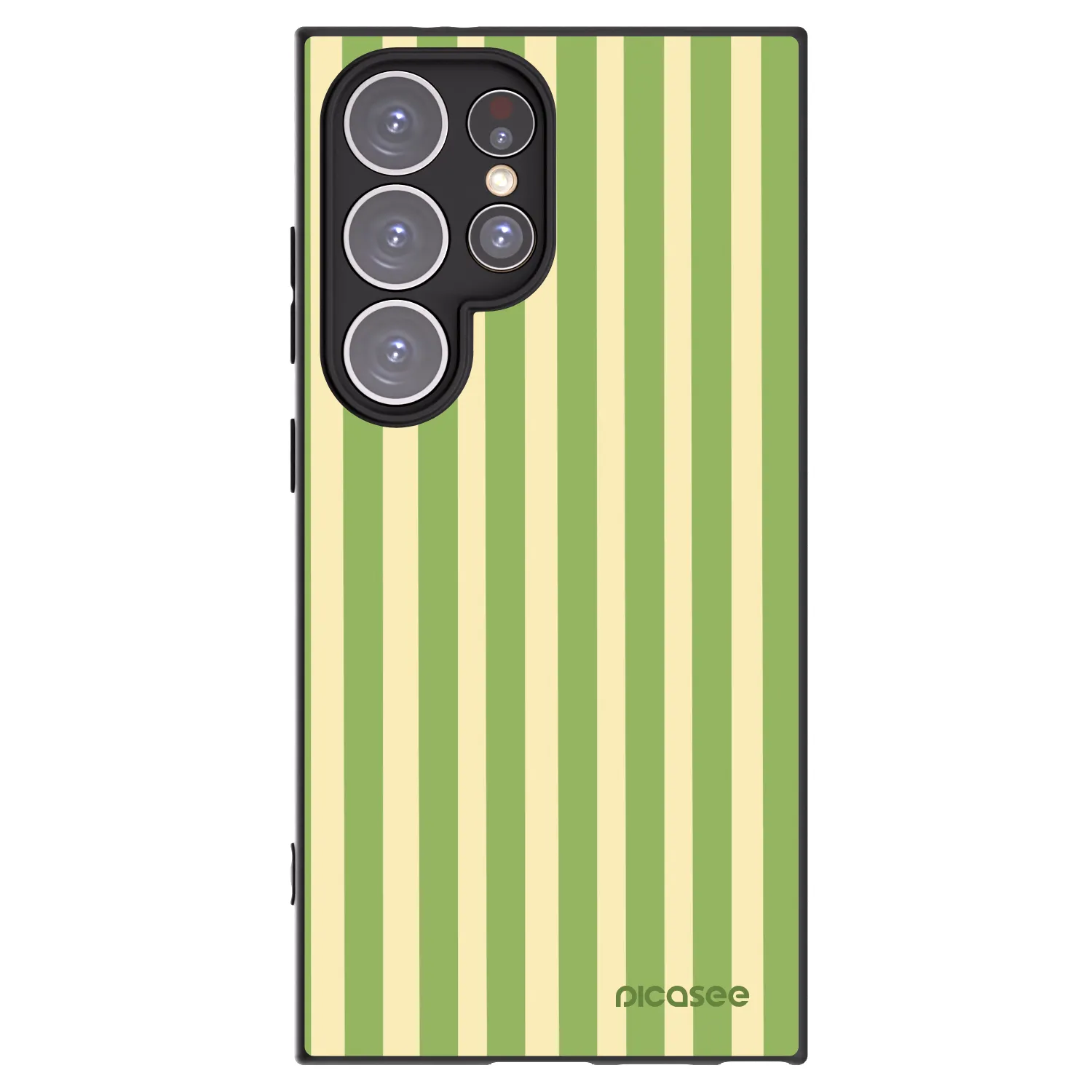 Picasee Samsung Galaxy S24 Ultra S928B 5G Hülle - Schwarzes Silikon - Lines Matcha