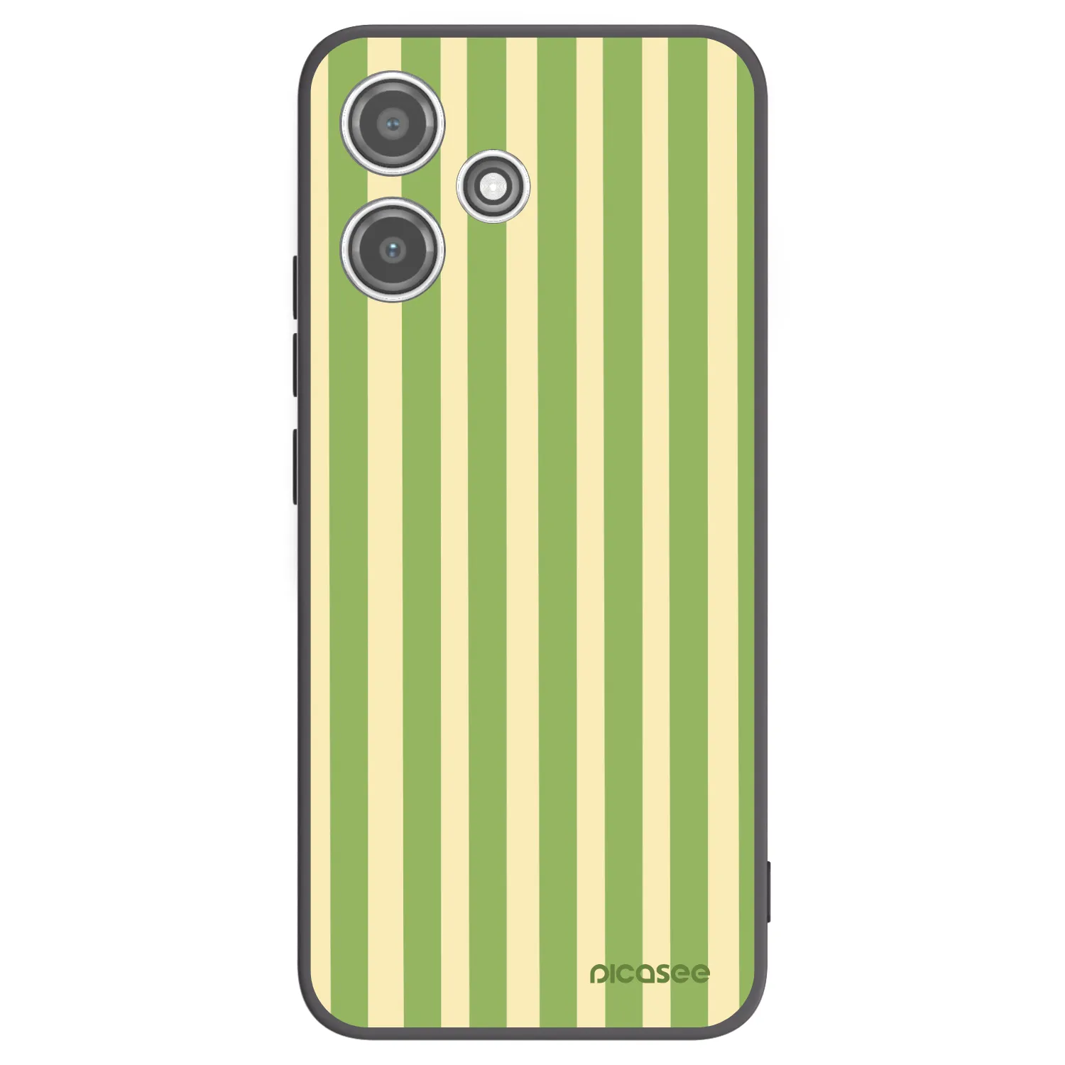 Picasee Xiaomi Redmi 12 5G Hülle - Schwarzes Silikon - Lines Matcha