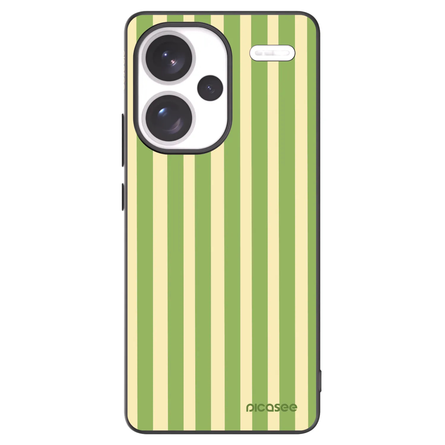 Picasee Xiaomi Redmi Note 13 Pro+ 5G Hülle - Schwarzes Silikon - Lines Matcha