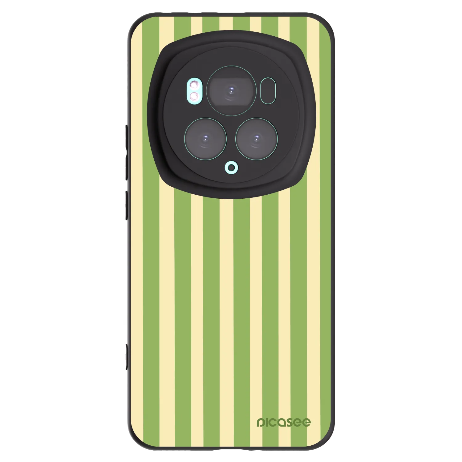 Picasee Honor Magic6 Pro Hülle - Schwarzes Silikon - Lines Matcha