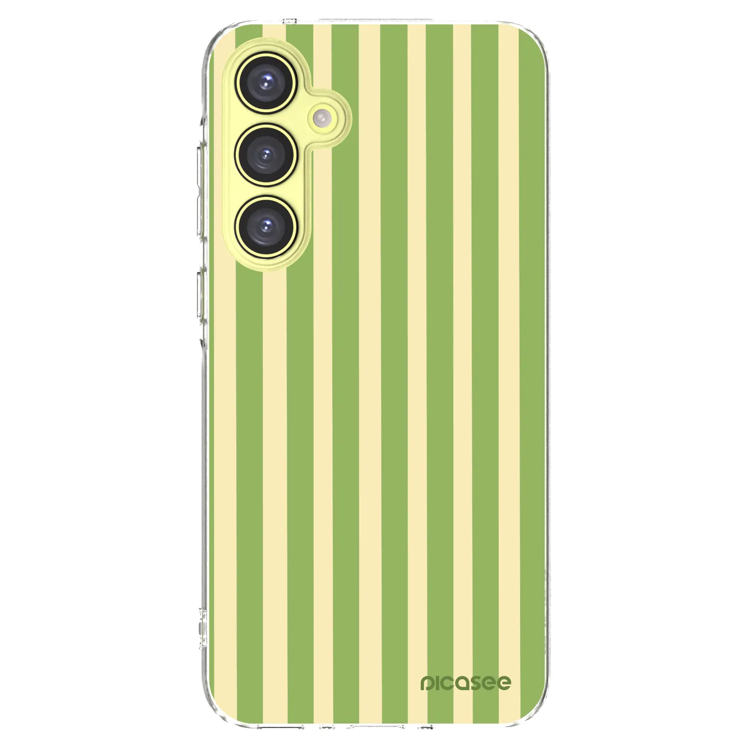 Picasee Samsung Galaxy A35 5G A356B Hülle - Transparentes Silikon - Lines Matcha