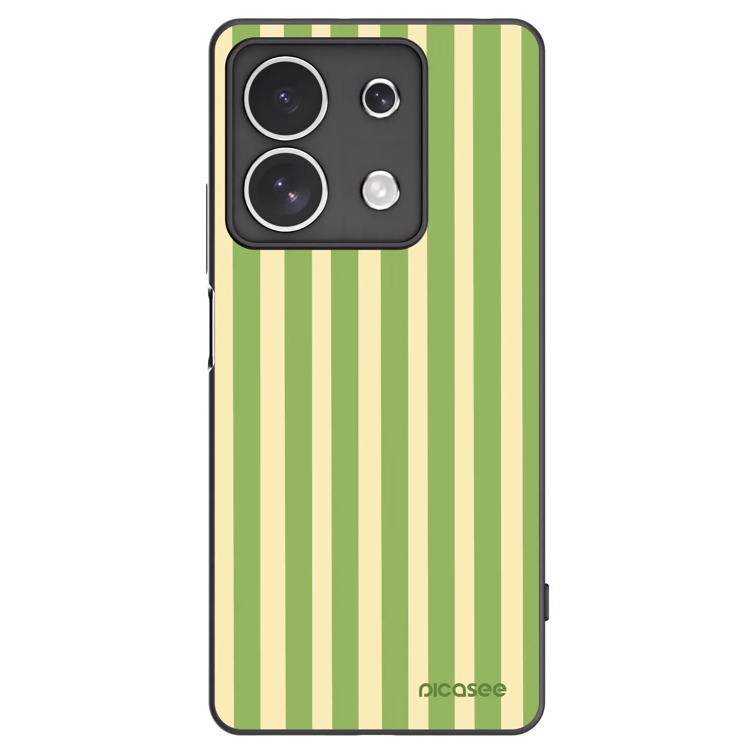 Picasee Xiaomi Redmi Note 13 4G Hülle - Schwarzes Silikon - Lines Matcha