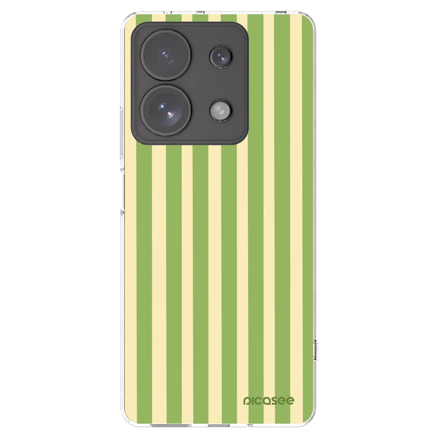 Picasee Xiaomi Redmi Note 13 Pro 4G Hülle - Transparentes Silikon - Lines Matcha