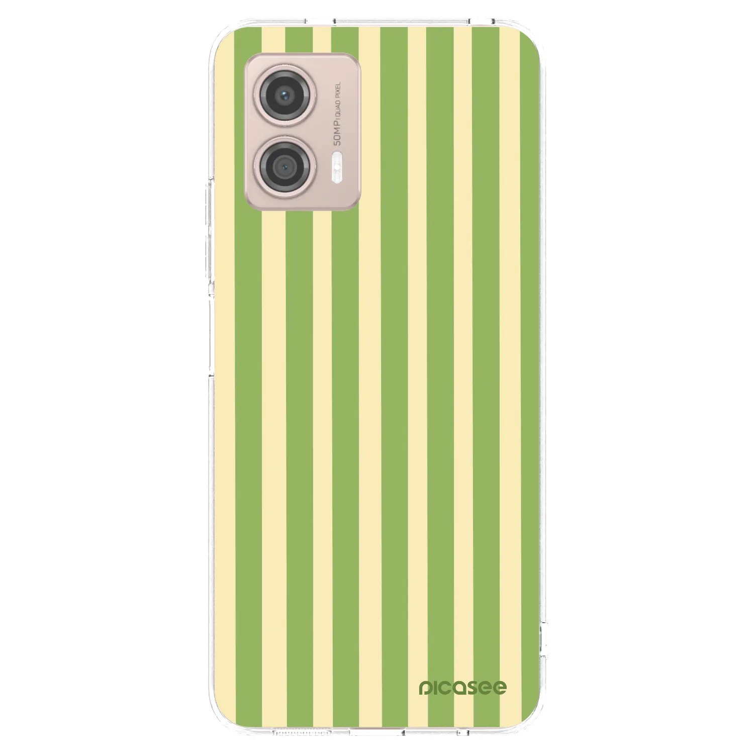 Picasee Motorola Moto G53 5G Hülle - Transparentes Silikon - Lines Matcha