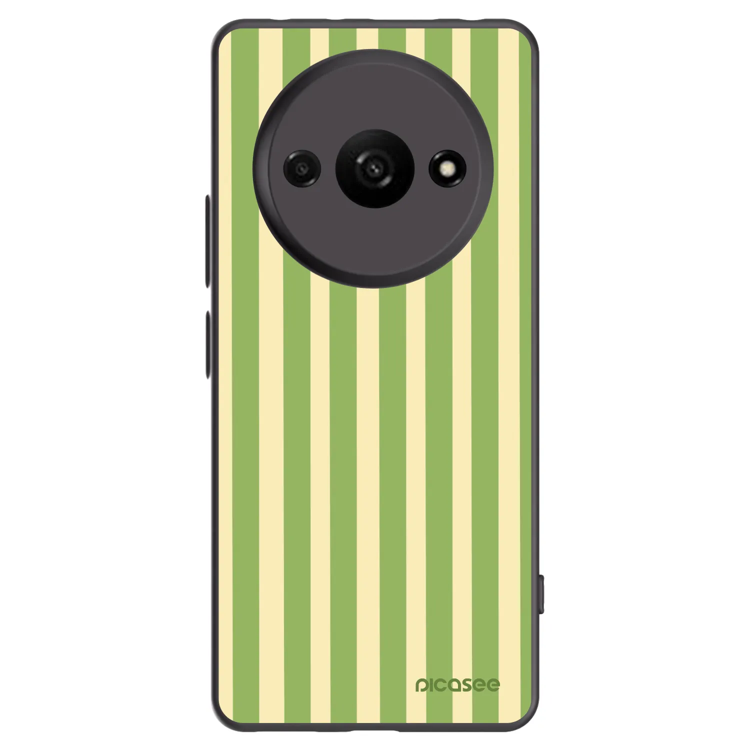 Picasee Xiaomi Redmi A3 Hülle - Schwarzes Silikon - Lines Matcha