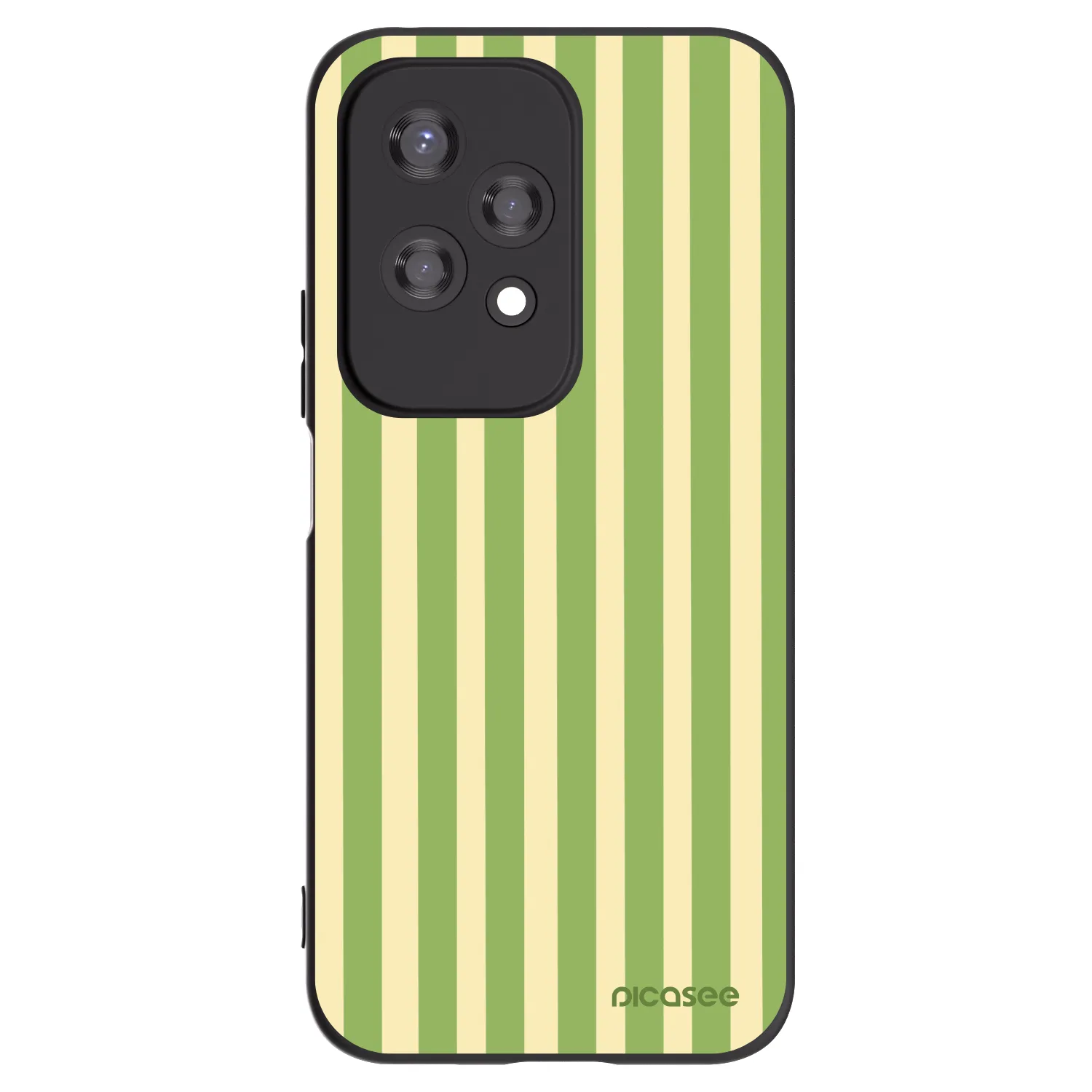 Picasee Honor 200 Lite Hülle - Schwarzes Silikon - Lines Matcha