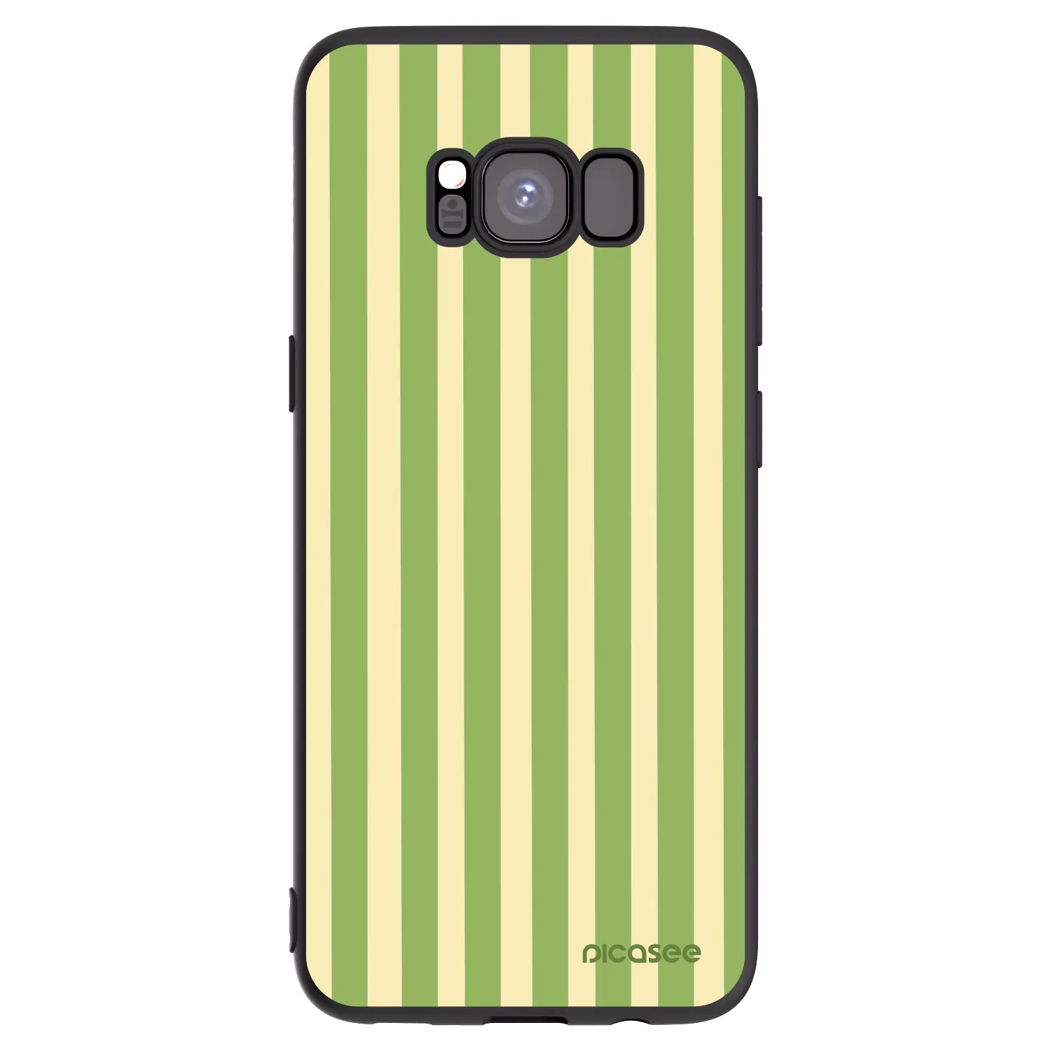 Picasee Samsung Galaxy S8 G950F Hülle - Schwarzes Silikon - Lines Matcha