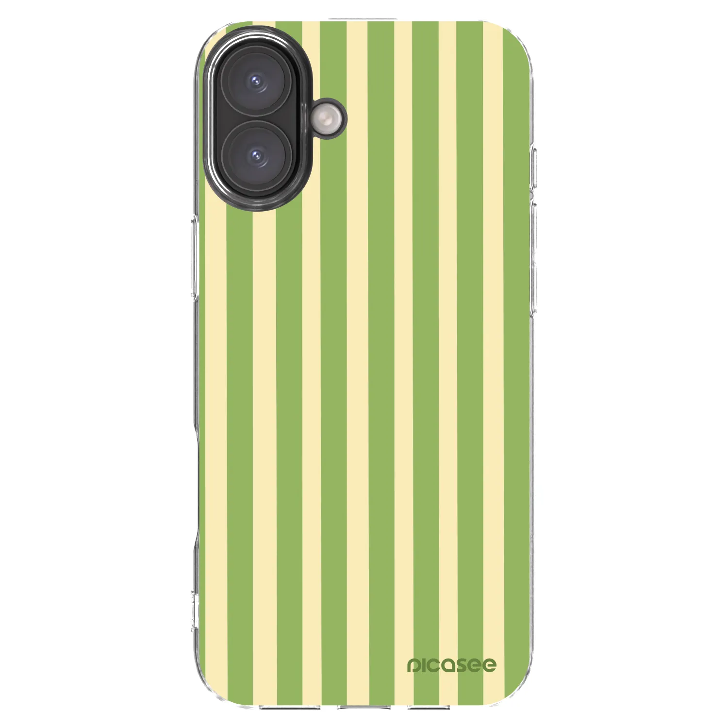 Picasee Apple iPhone 16 Plus Hülle - Transparentes Silikon - Lines Matcha
