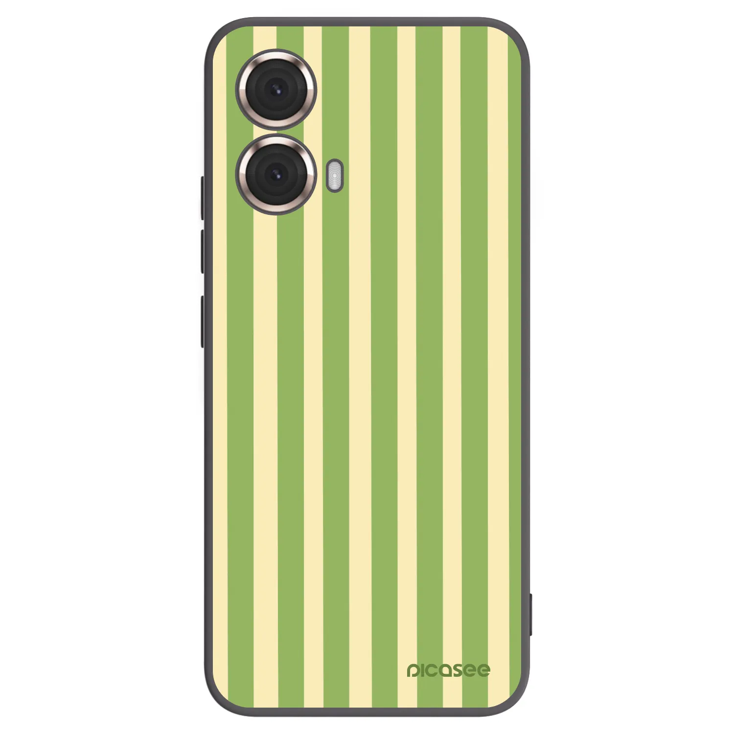 Picasee Motorola Moto G85 Hülle - Schwarzes Silikon - Lines Matcha