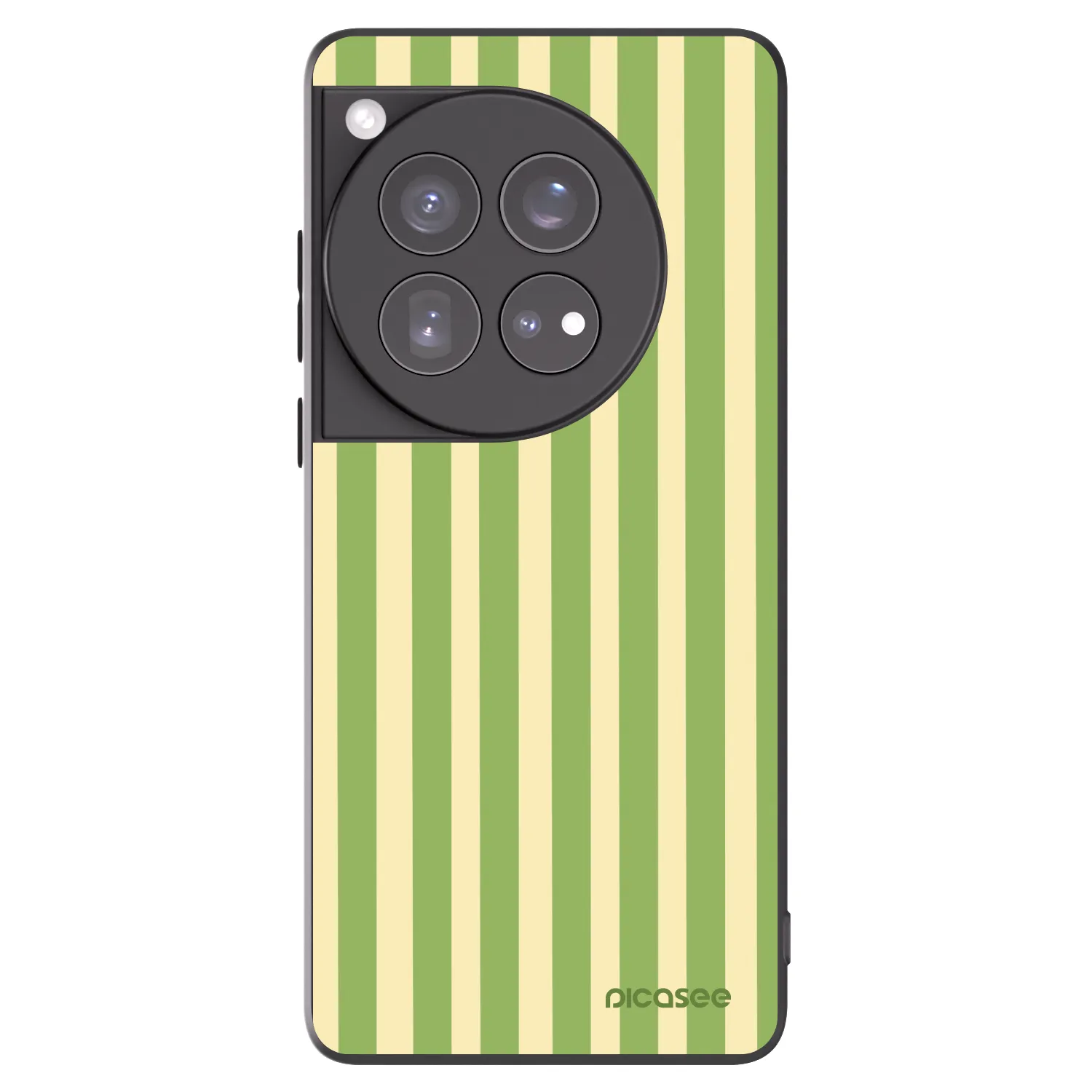 Picasee OnePlus 12 5G Hülle - Schwarzes Silikon - Lines Matcha