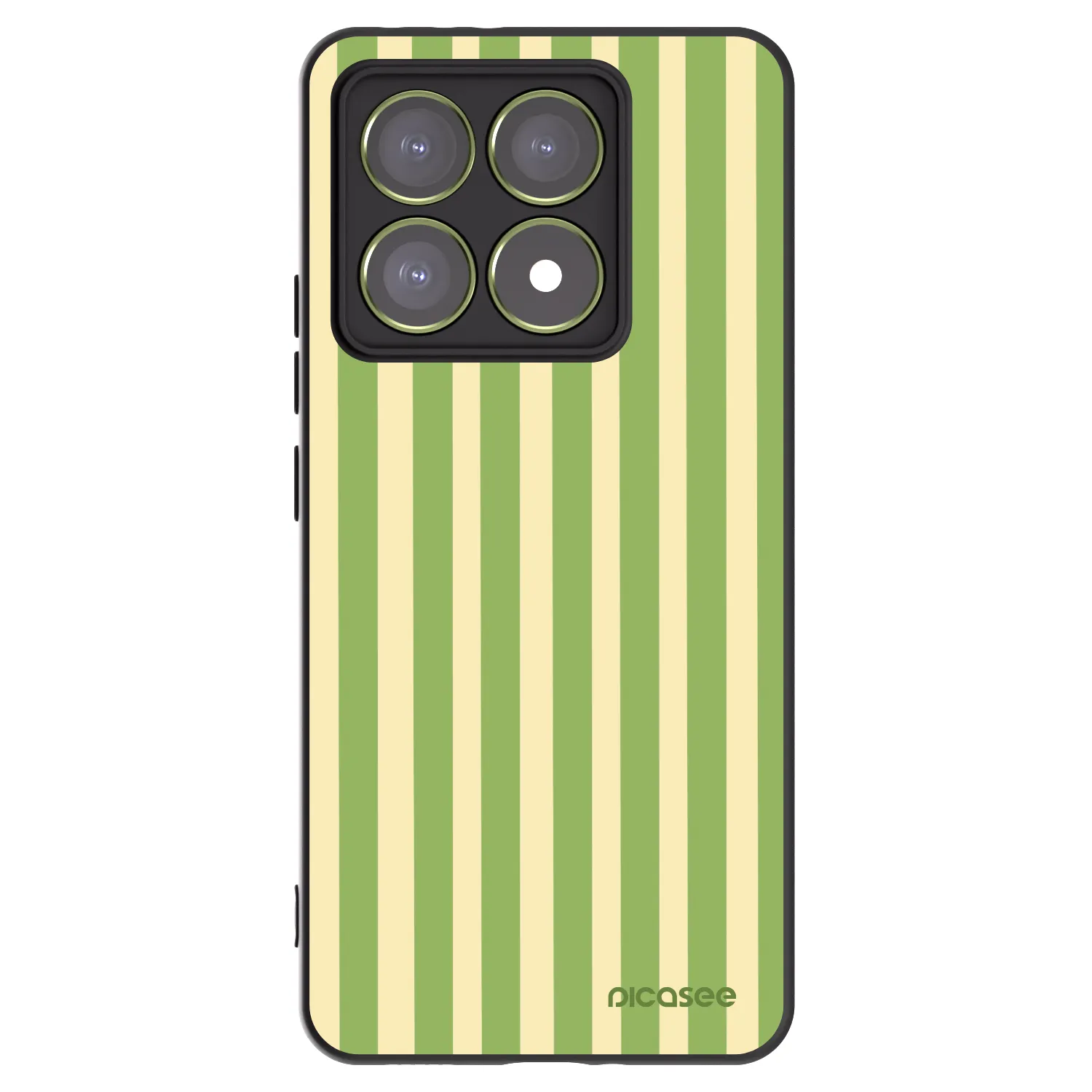Picasee Xiaomi 14T Hülle - Schwarzes Silikon - Lines Matcha