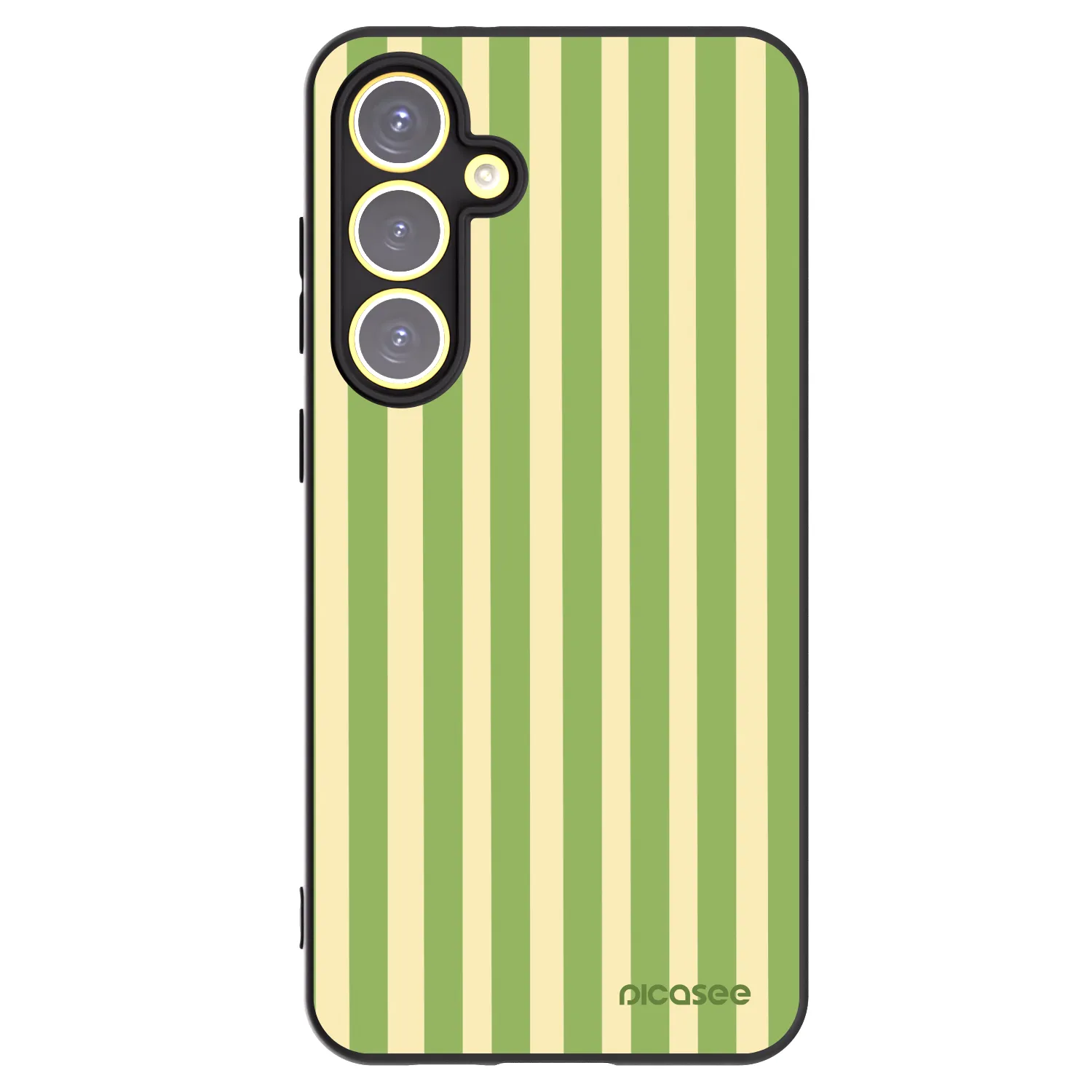 Picasee Samsung Galaxy S24 FE S721B Hülle - Schwarzes Silikon - Lines Matcha