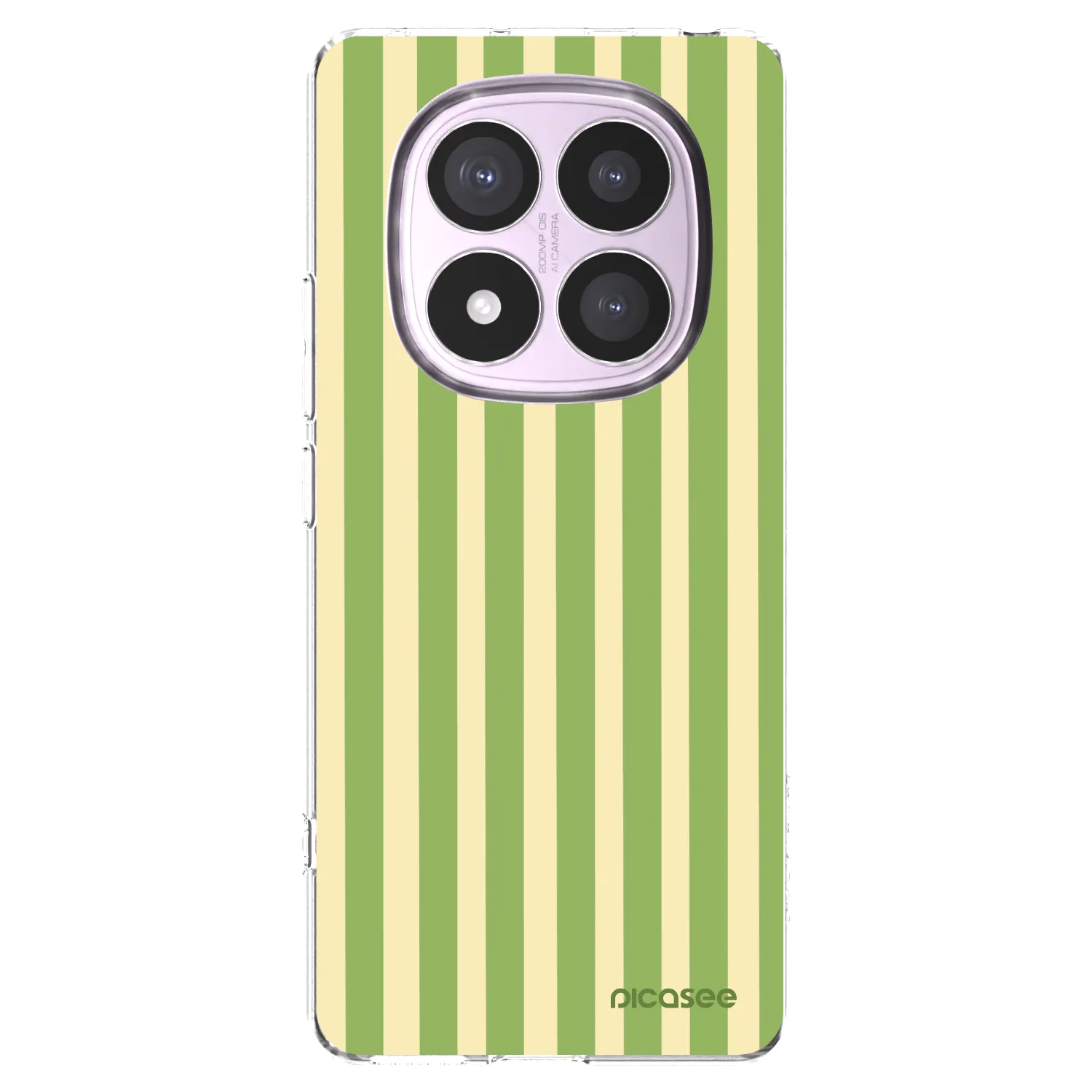Picasee Xiaomi Redmi Note 14 Pro 5G Hülle - Transparentes Silikon - Lines Matcha
