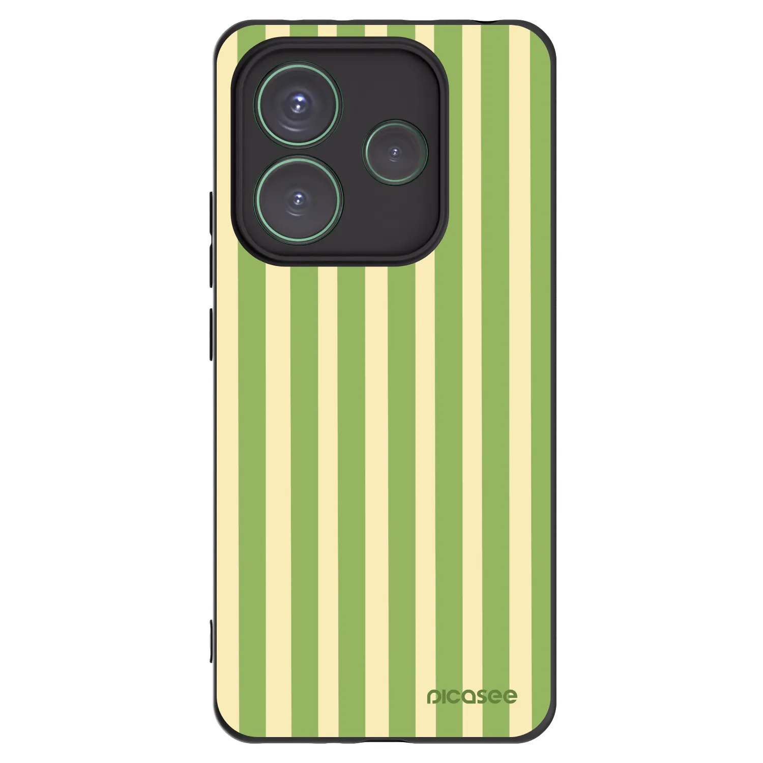 Picasee Xiaomi Redmi Note 14 5G Hülle - Schwarzes Silikon - Lines Matcha