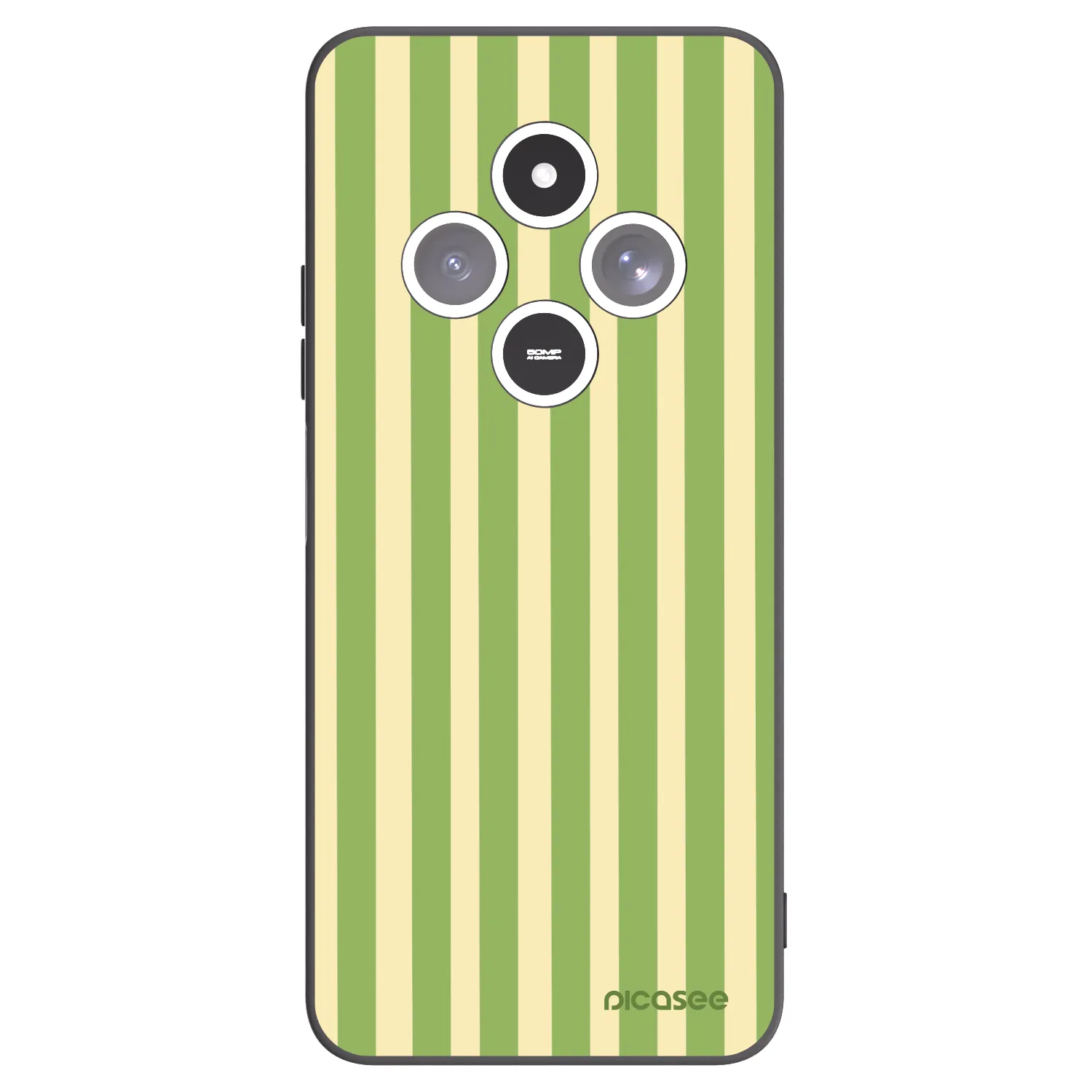 Picasee Xiaomi Redmi 14C Hülle - Schwarzes Silikon - Lines Matcha