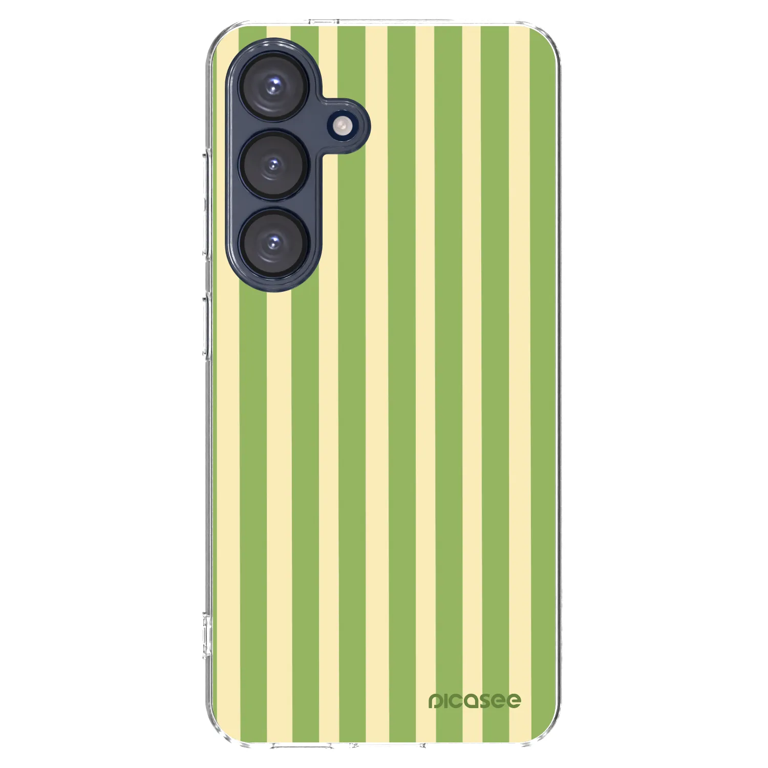 Picasee Samsung Galaxy S25 5G Hülle - Transparentes Silikon - Lines Matcha