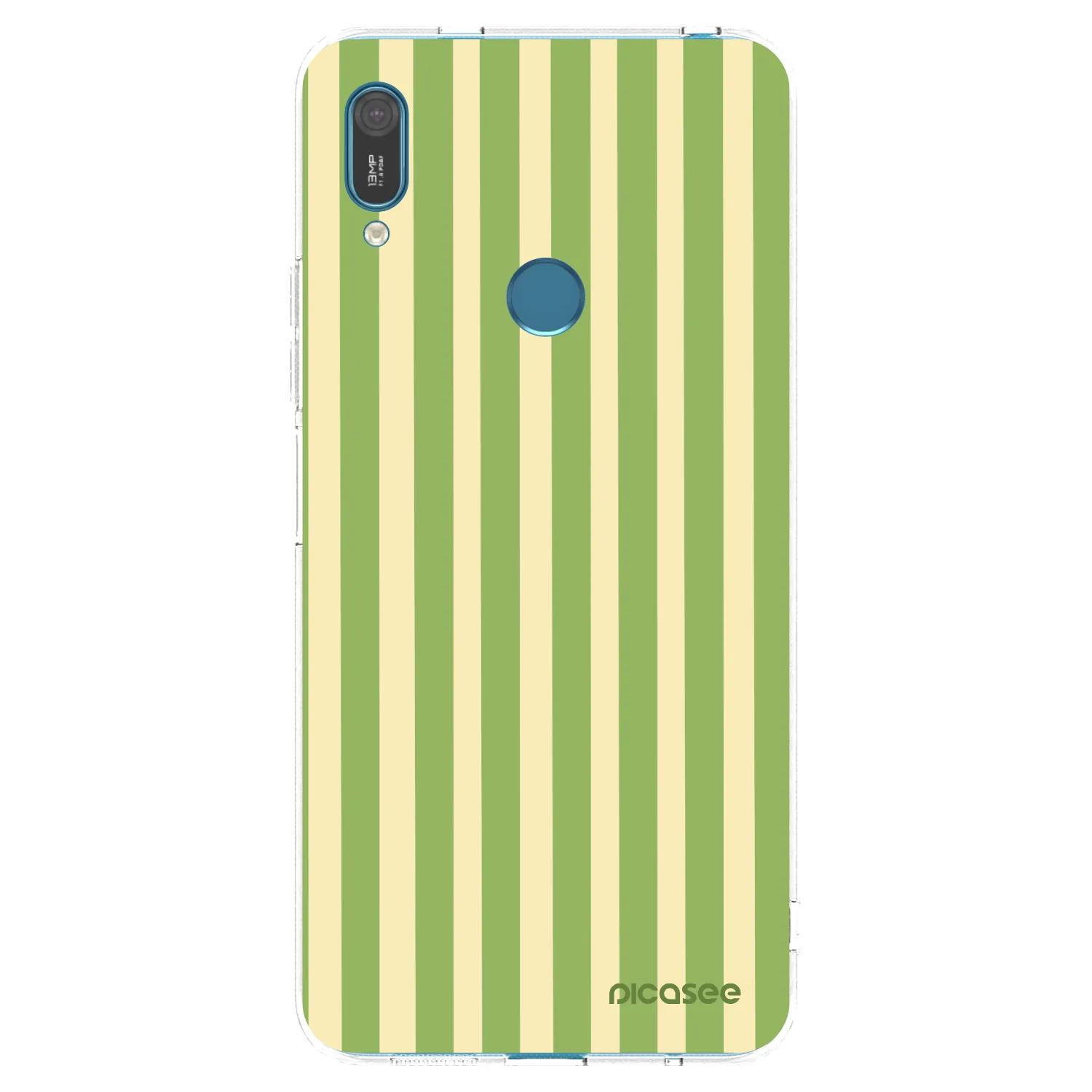 Picasee Huawei Y7 2019 Hülle - Transparentes Silikon - Lines Matcha