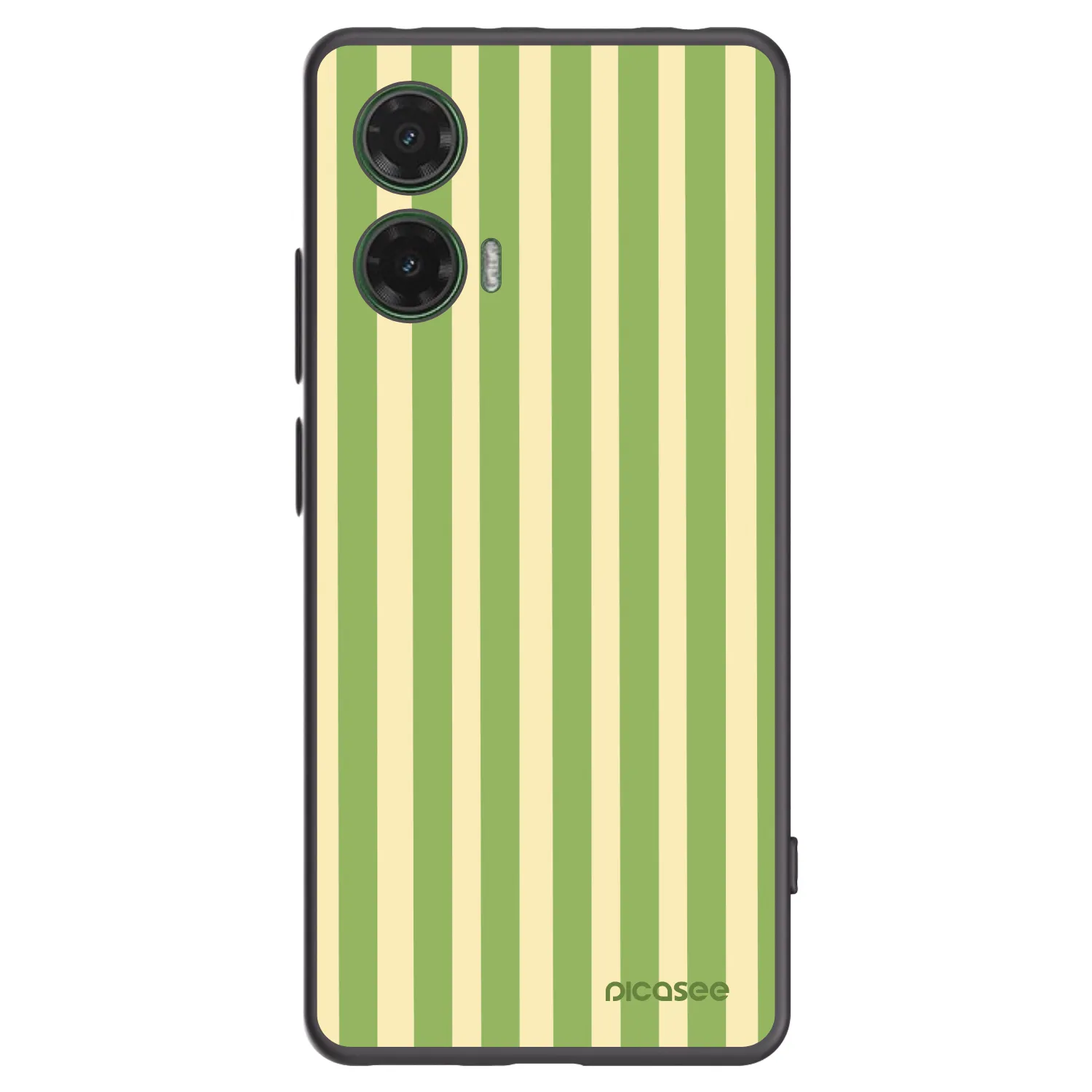 Picasee Motorola Moto G35 5G Hülle - Schwarzes Silikon - Lines Matcha