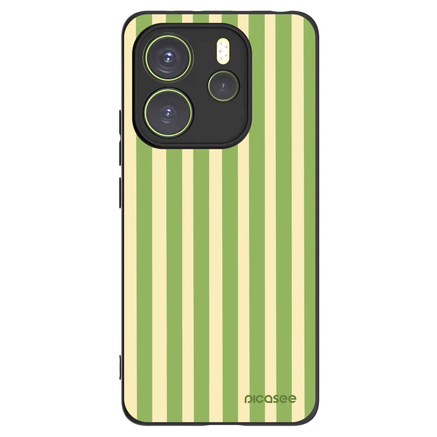 Picasee Xiaomi Redmi Note 14 4G Hülle - Schwarzes Silikon - Lines Matcha