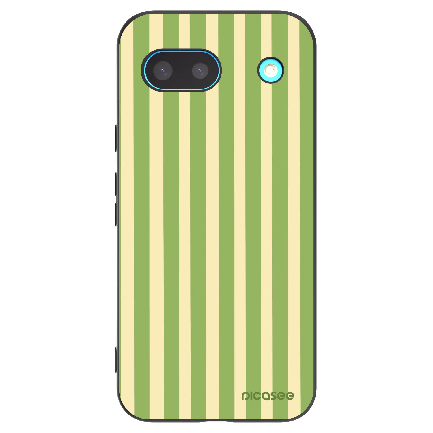 Picasee Google Pixel 8a Hülle - Schwarzes Silikon - Lines Matcha