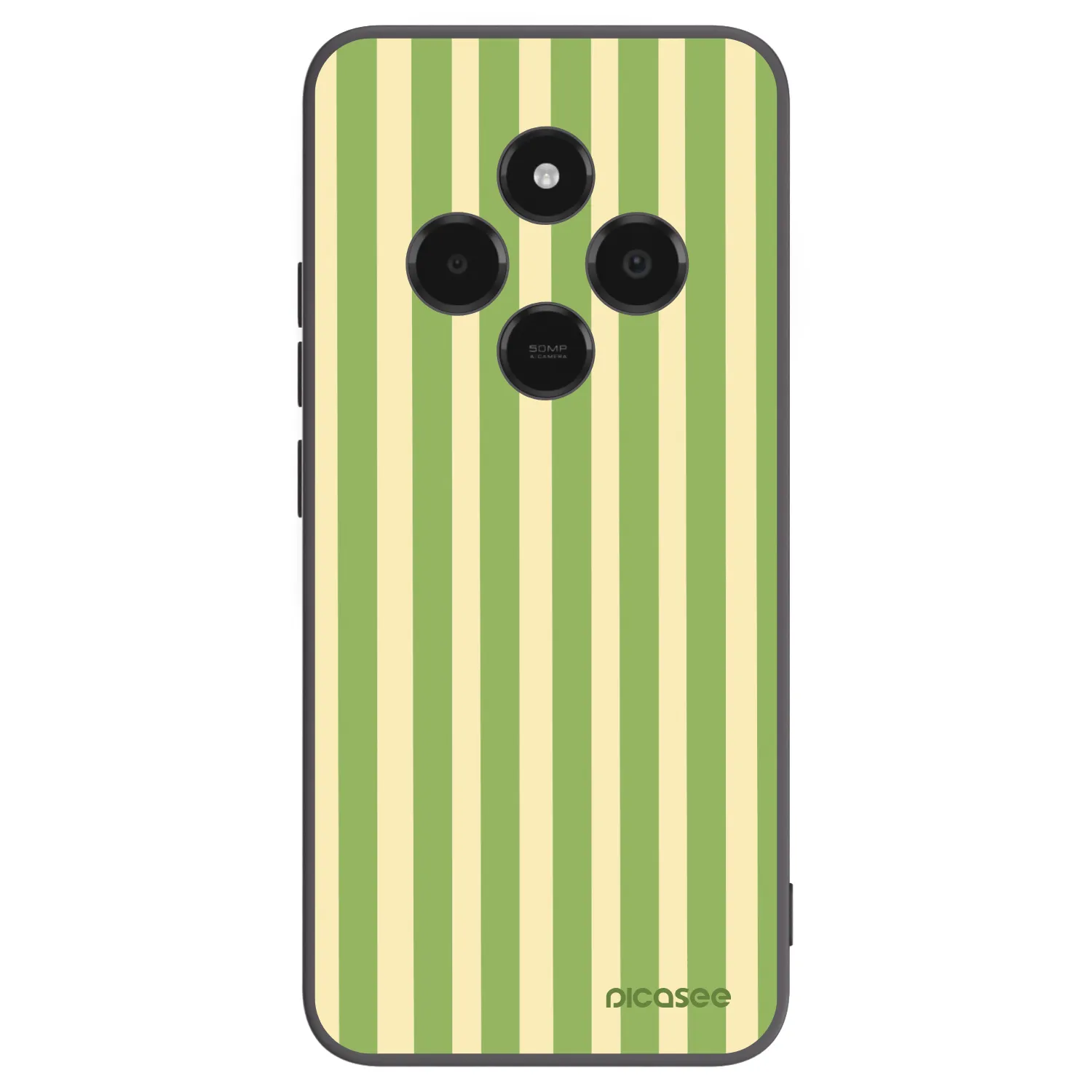 Picasee Xiaomi Poco C75 Hülle - Schwarzes Silikon - Lines Matcha