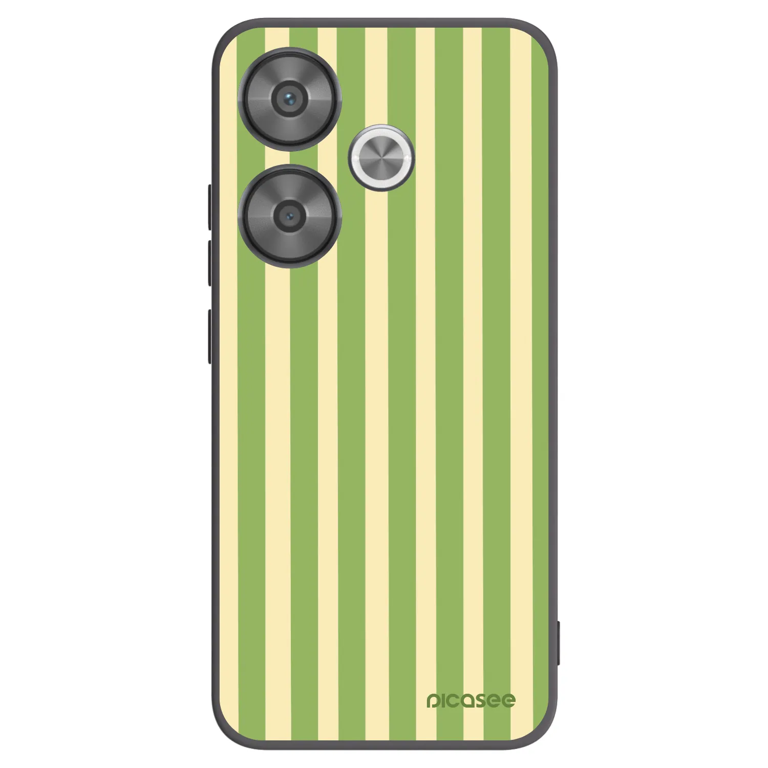 Picasee Xiaomi Poco F6 Hülle - Schwarzes Silikon - Lines Matcha