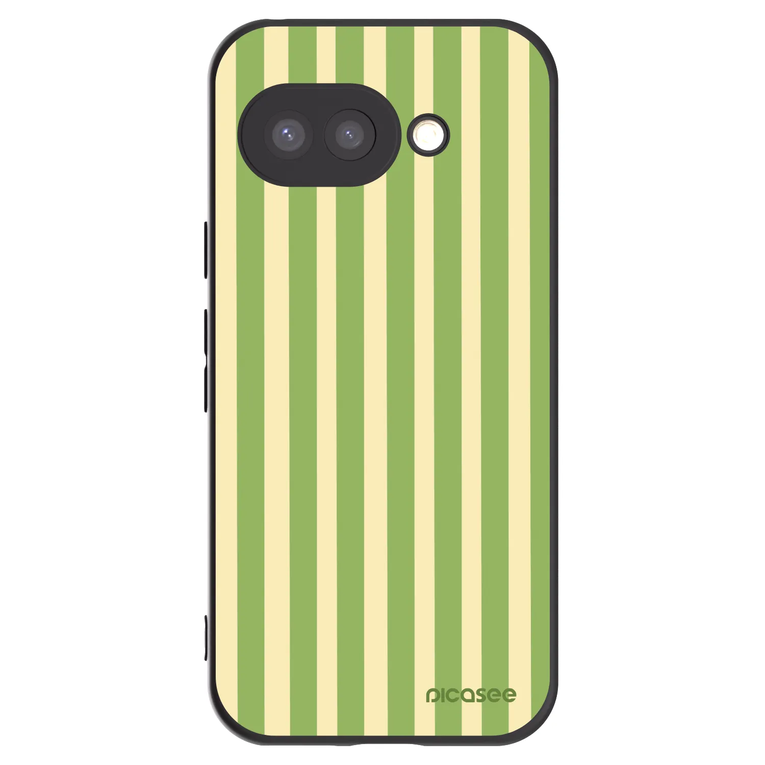 Picasee Google Pixel 9a Hülle - Schwarzes Silikon - Lines Matcha