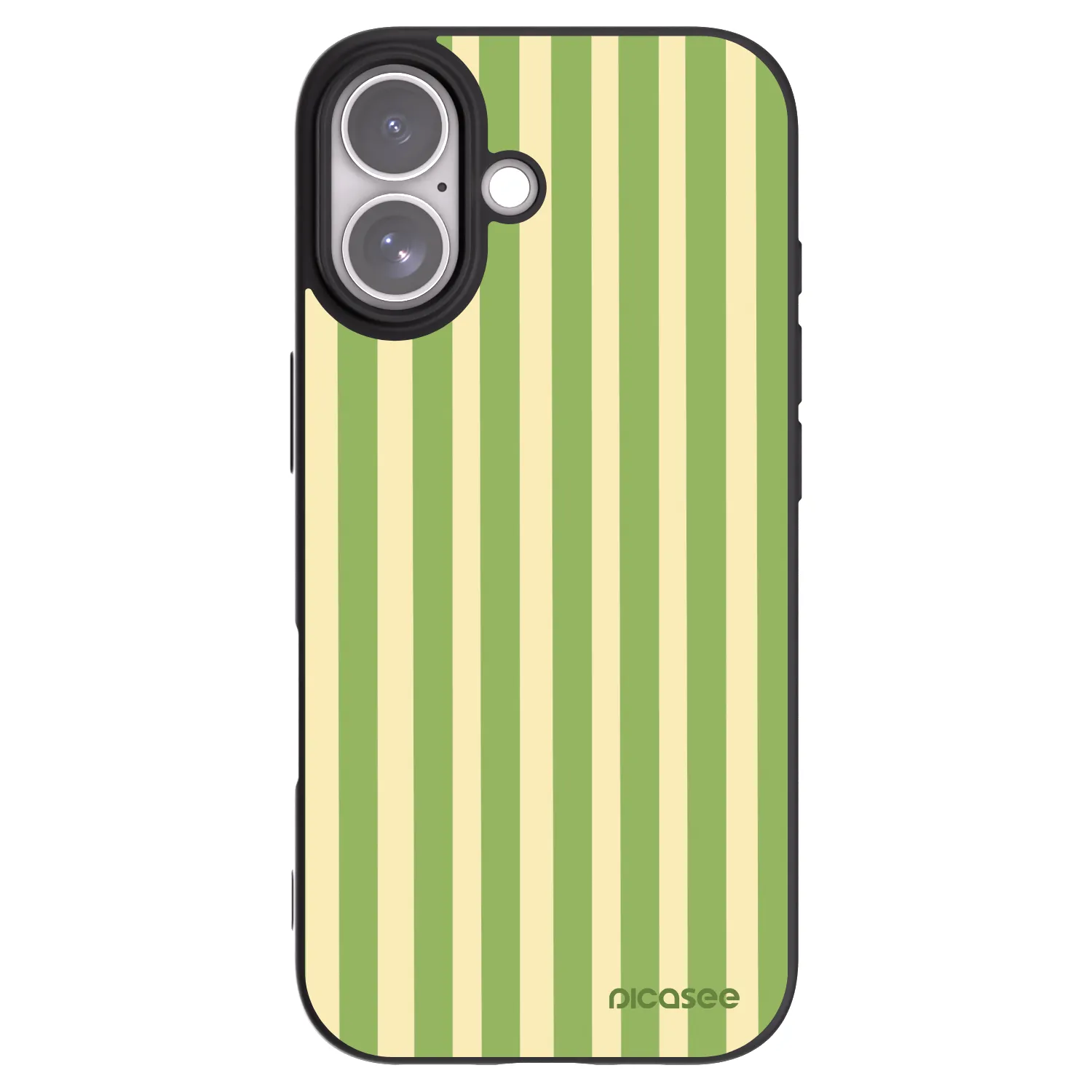 Picasee Apple iPhone 17 Hülle - Schwarzes Silikon - Lines Matcha