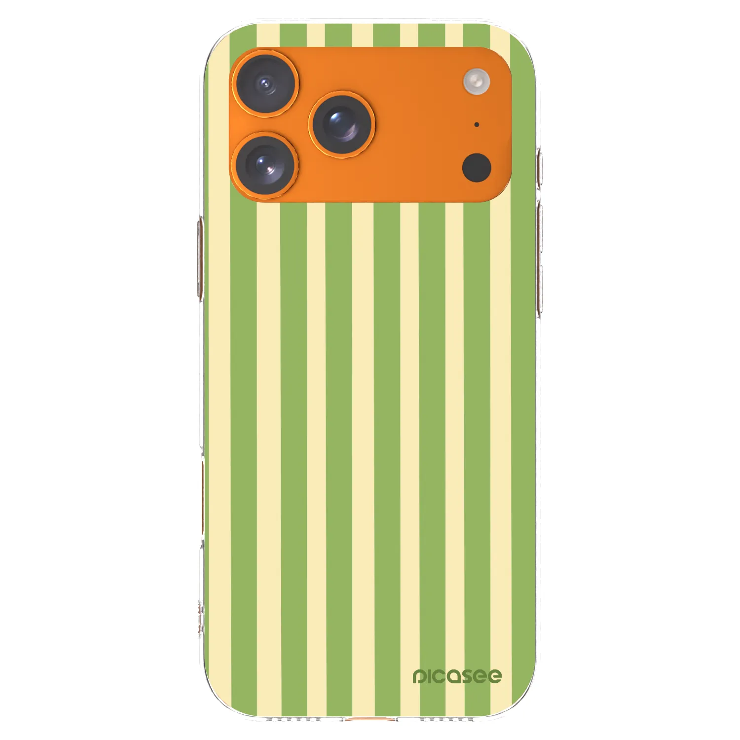 Picasee Apple iPhone 17 Pro Max Hülle - Transparentes Silikon - Lines Matcha