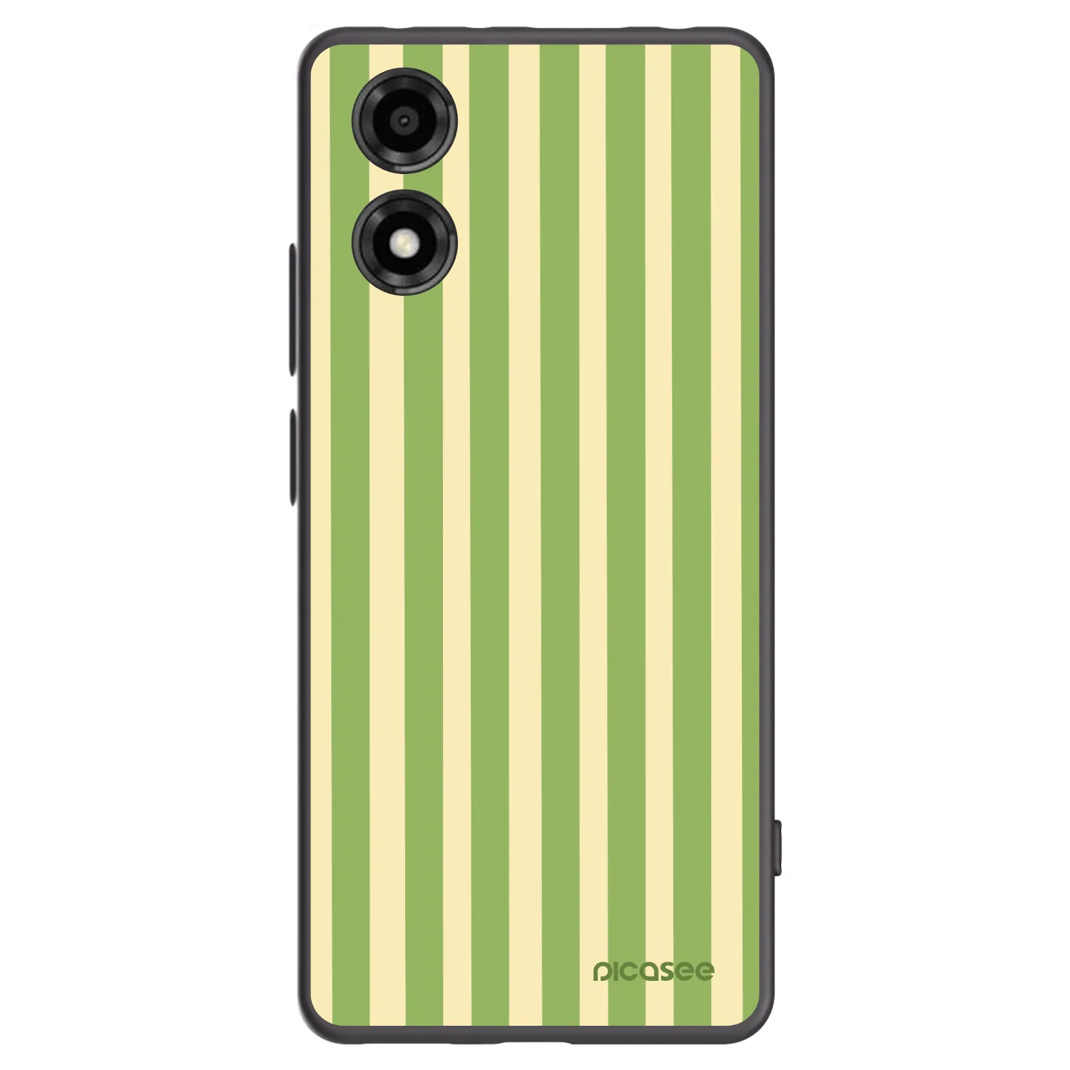Picasee Motorola Moto E14 Hülle - Schwarzes Silikon - Lines Matcha