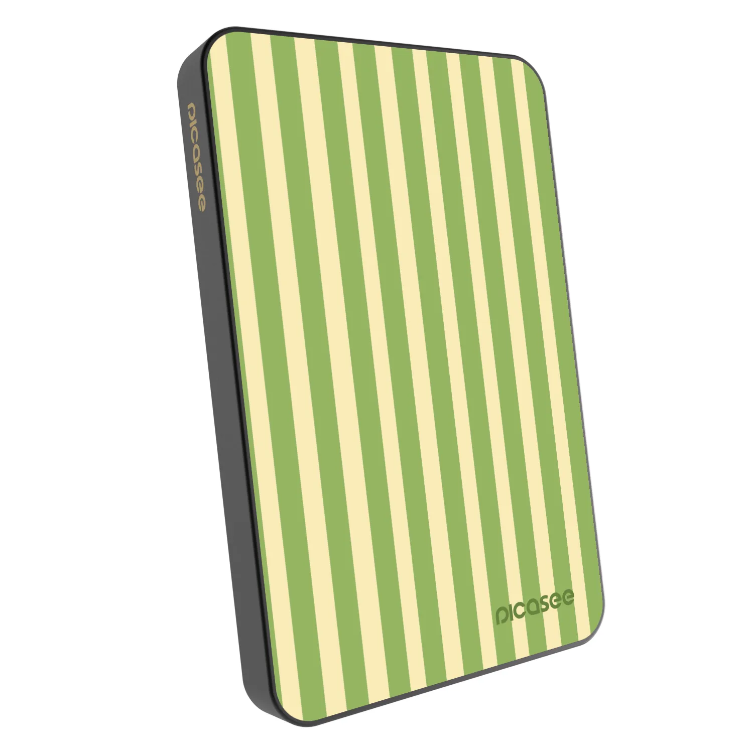 Picasee Powerbank mit MagSafe 5 000 mAh Grau - Lines Matcha
