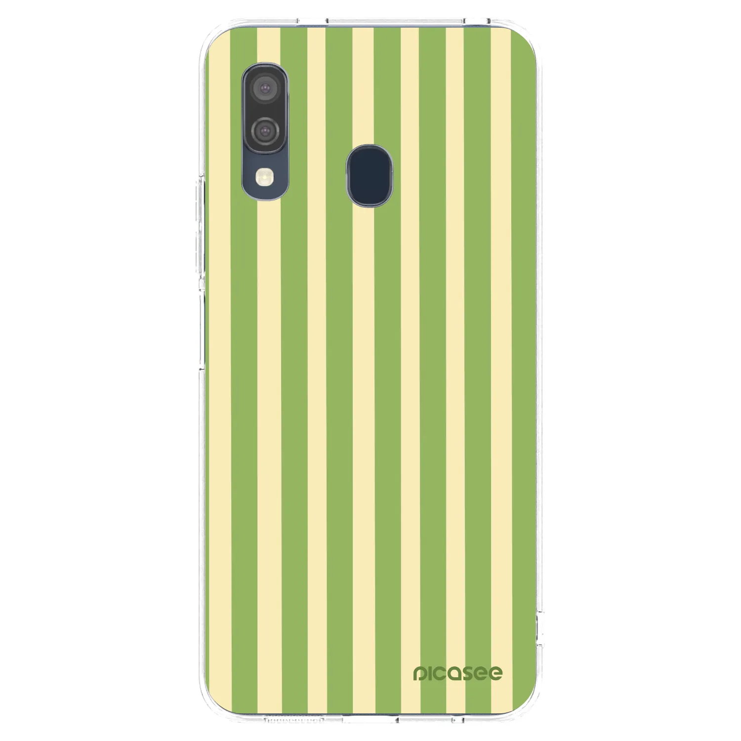 Picasee Samsung Galaxy A40 A405F Hülle - Transparentes Silikon - Lines Matcha