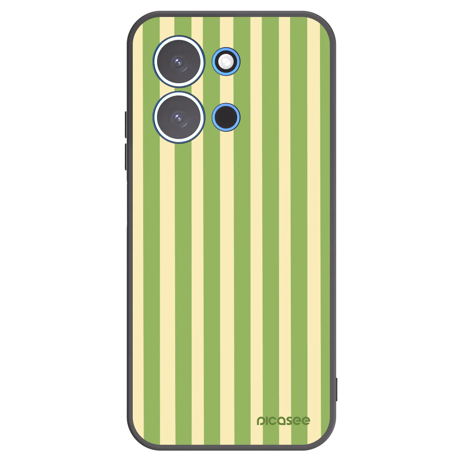 Picasee Xiaomi Redmi 15C 4G Hülle - Schwarzes Silikon - Lines Matcha