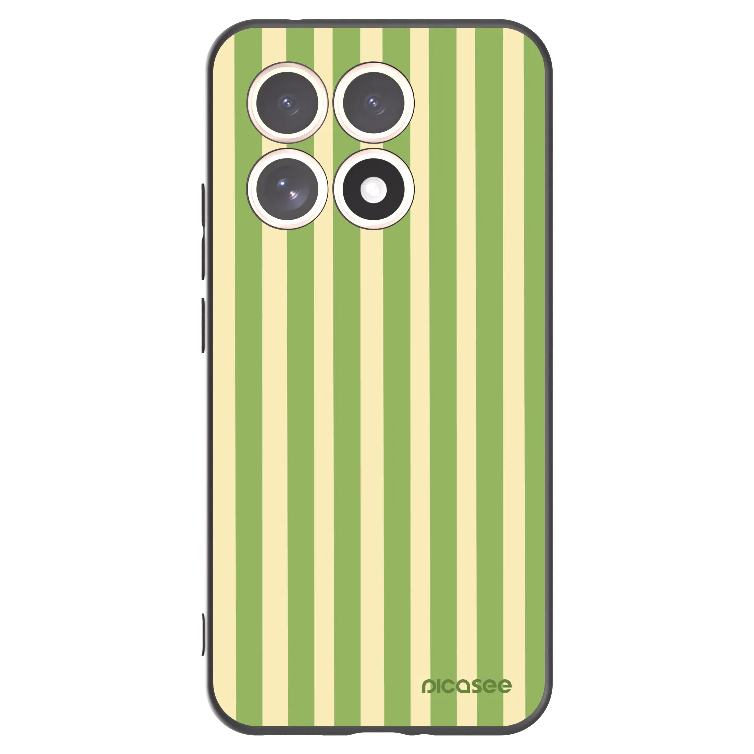 Picasee Xiaomi 15T Hülle - Schwarzes Silikon - Lines Matcha