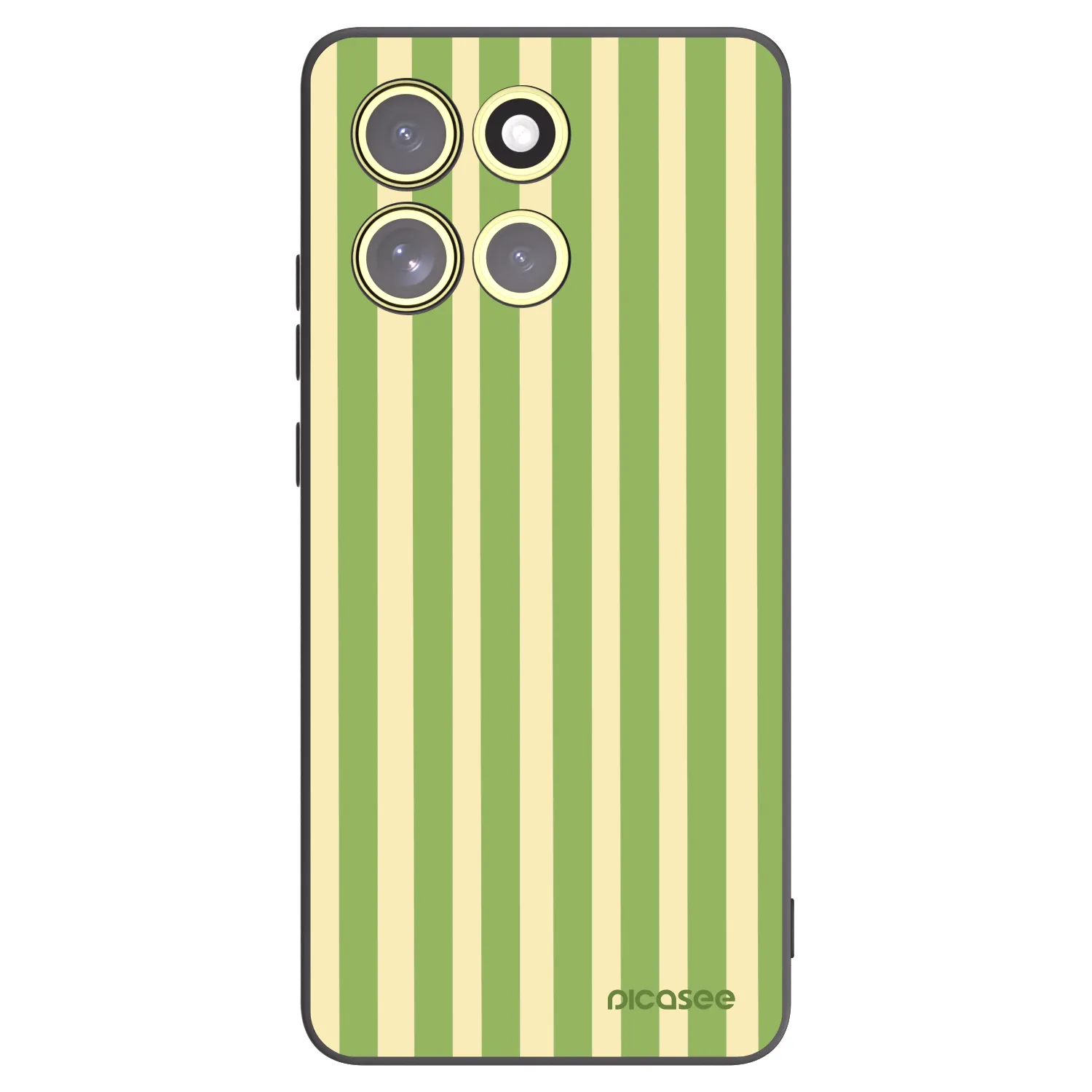 Picasee Motorola Moto G86 Power 5G Hülle - Schwarzes Silikon - Lines Matcha