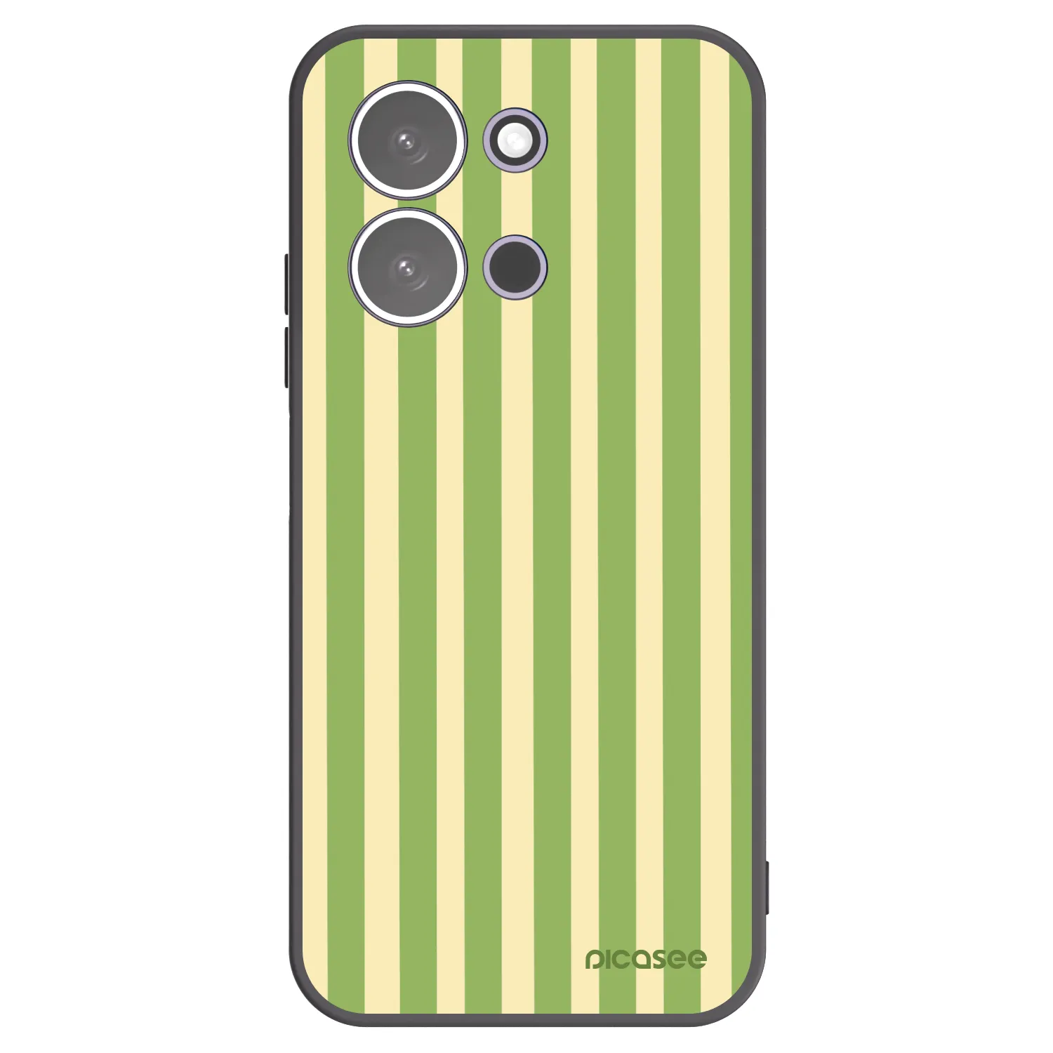Picasee Xiaomi Redmi 15C 5G Hülle - Schwarzes Silikon - Lines Matcha