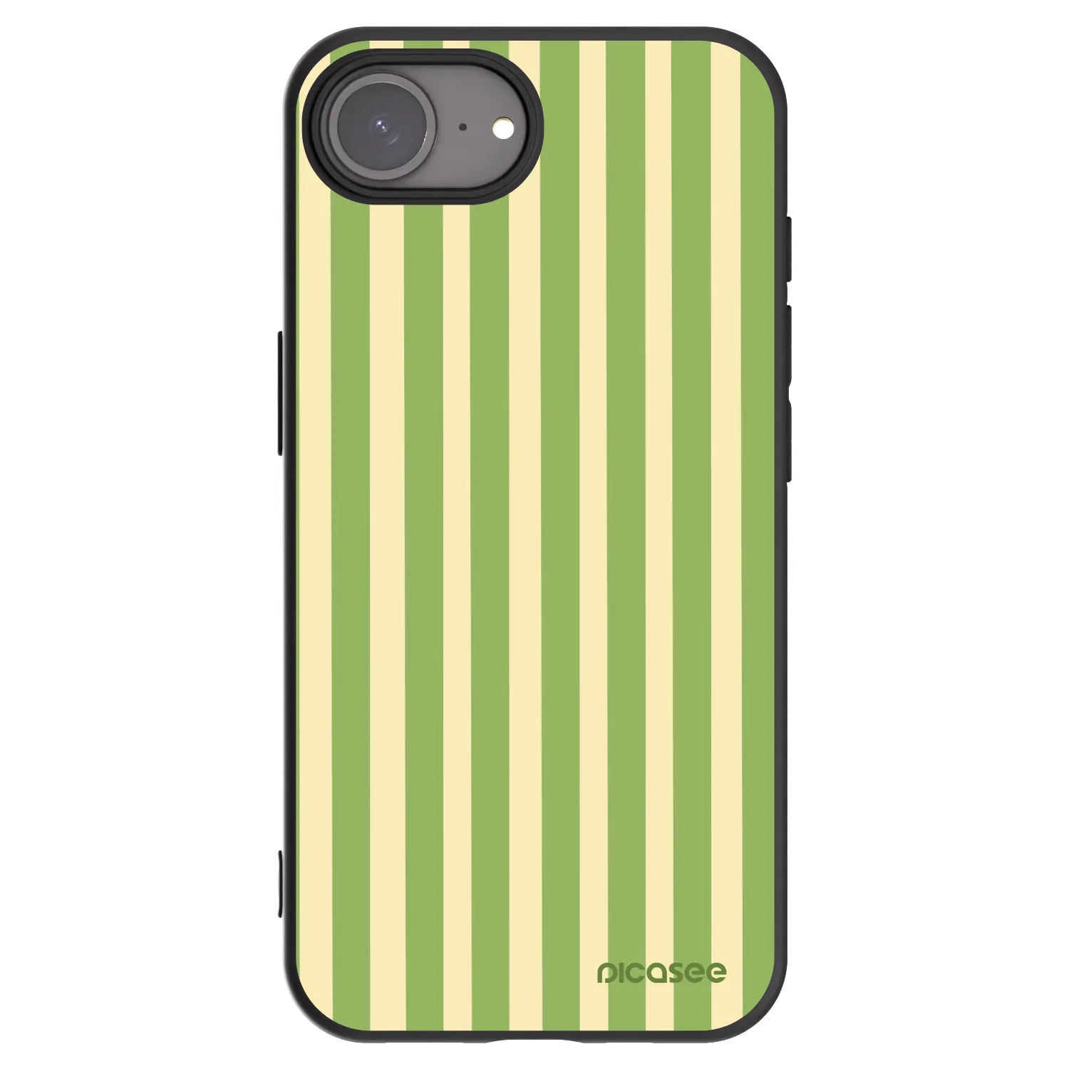 Picasee Apple iPhone 17e Hülle - Schwarzes Silikon - Lines Matcha