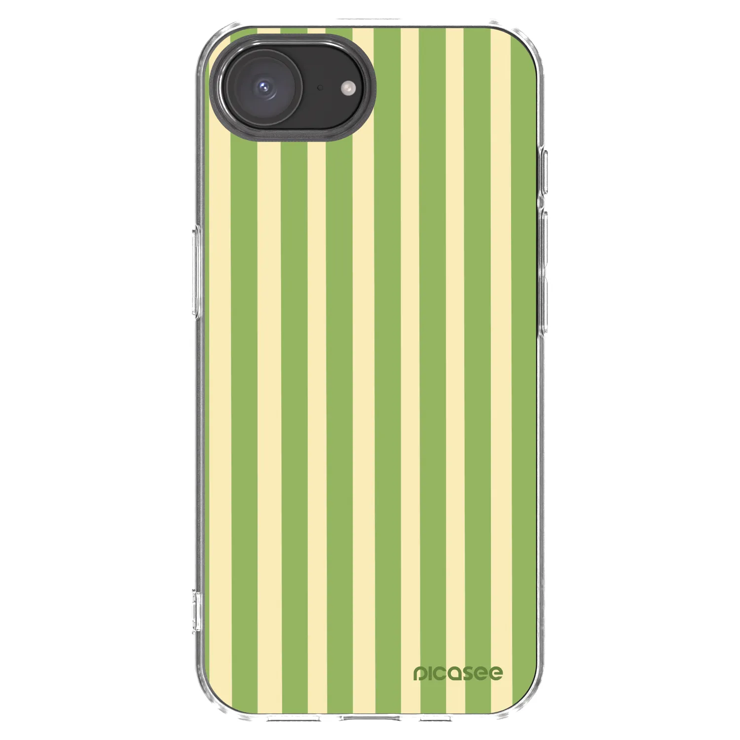 Picasee Apple iPhone 17e Hülle - Transparentes Silikon - Lines Matcha