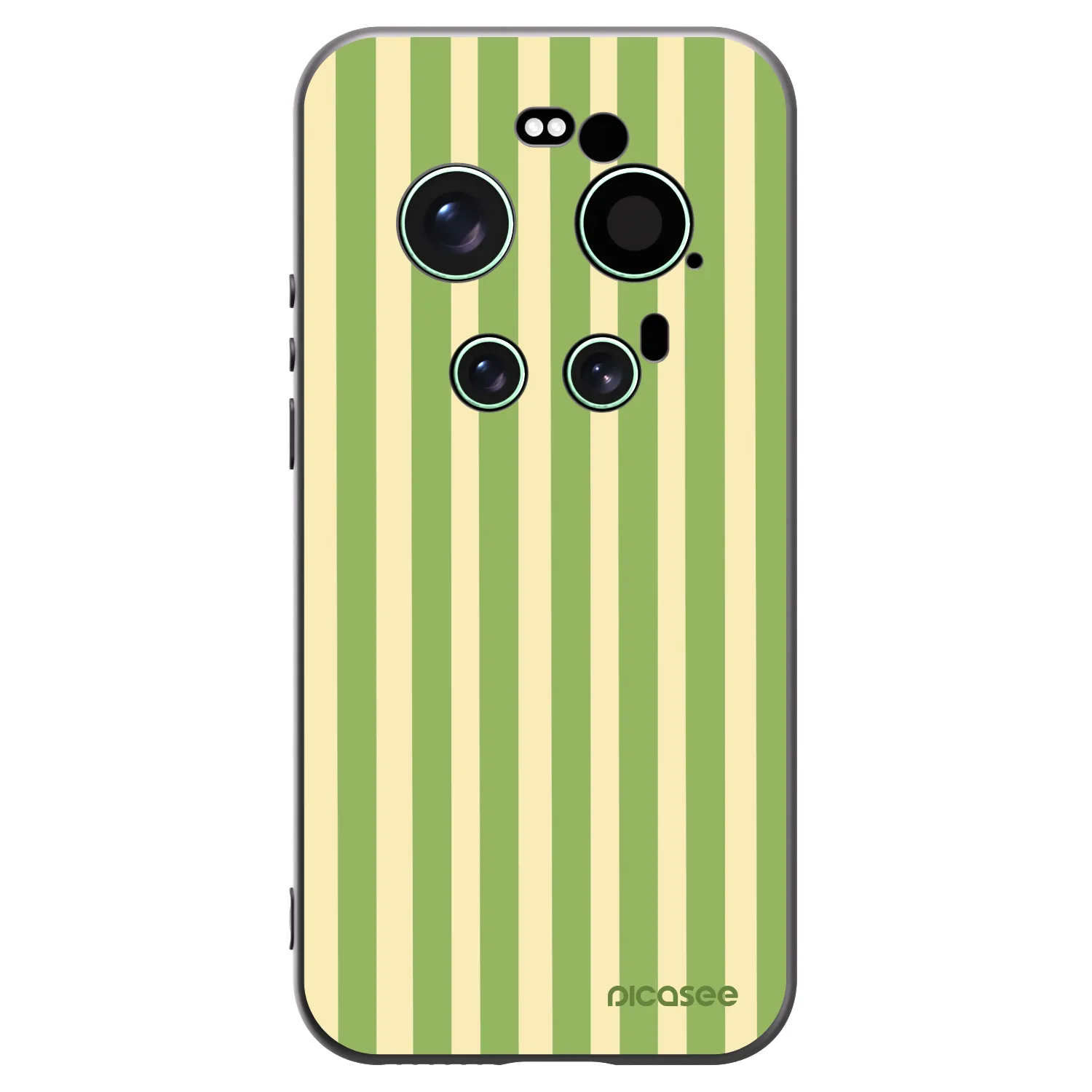 Picasee Xiaomi 17 Ultra Hülle - Schwarzes Silikon - Lines Matcha