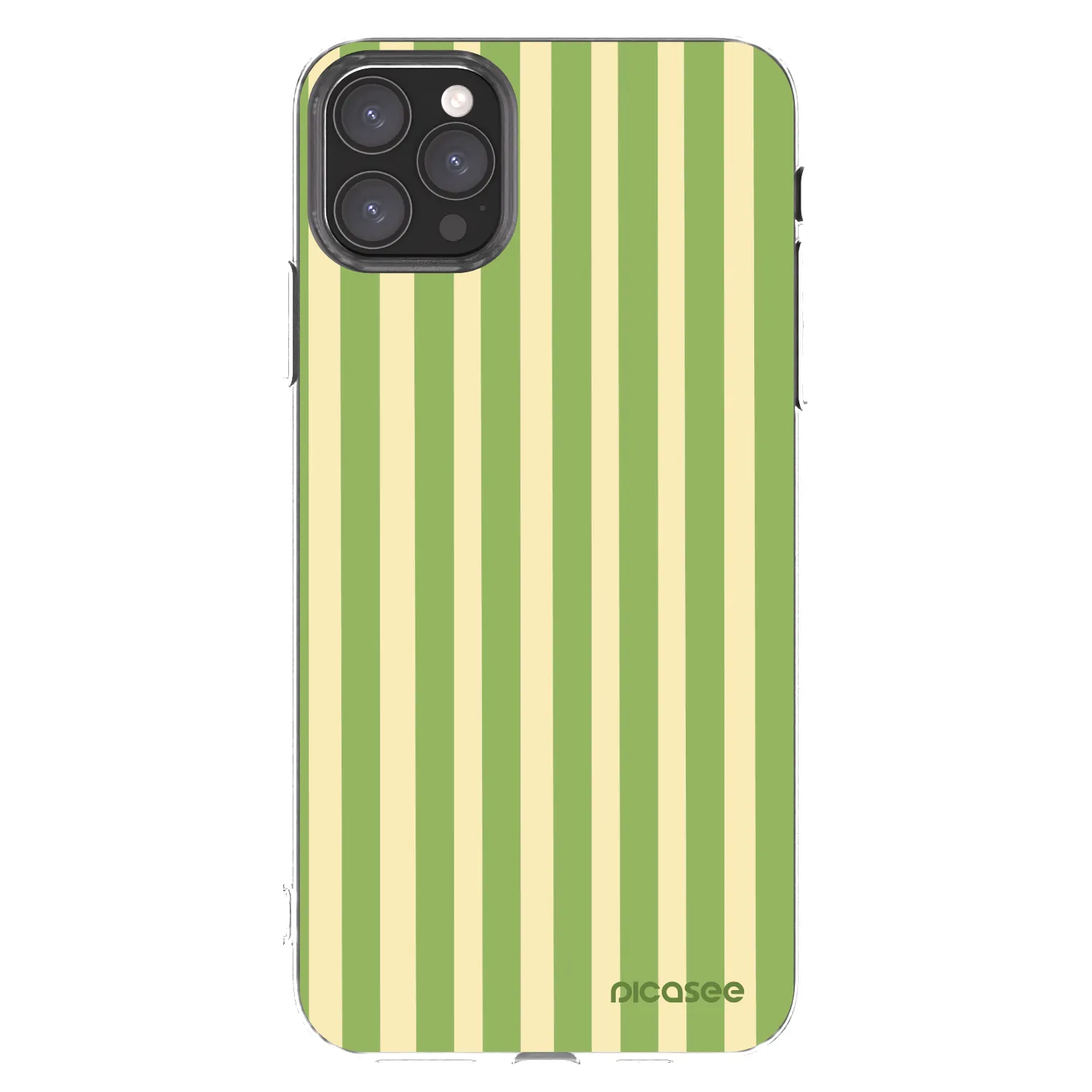 Picasee Apple iPhone 11 Pro Max Hülle - Transparentes Silikon - Lines Matcha