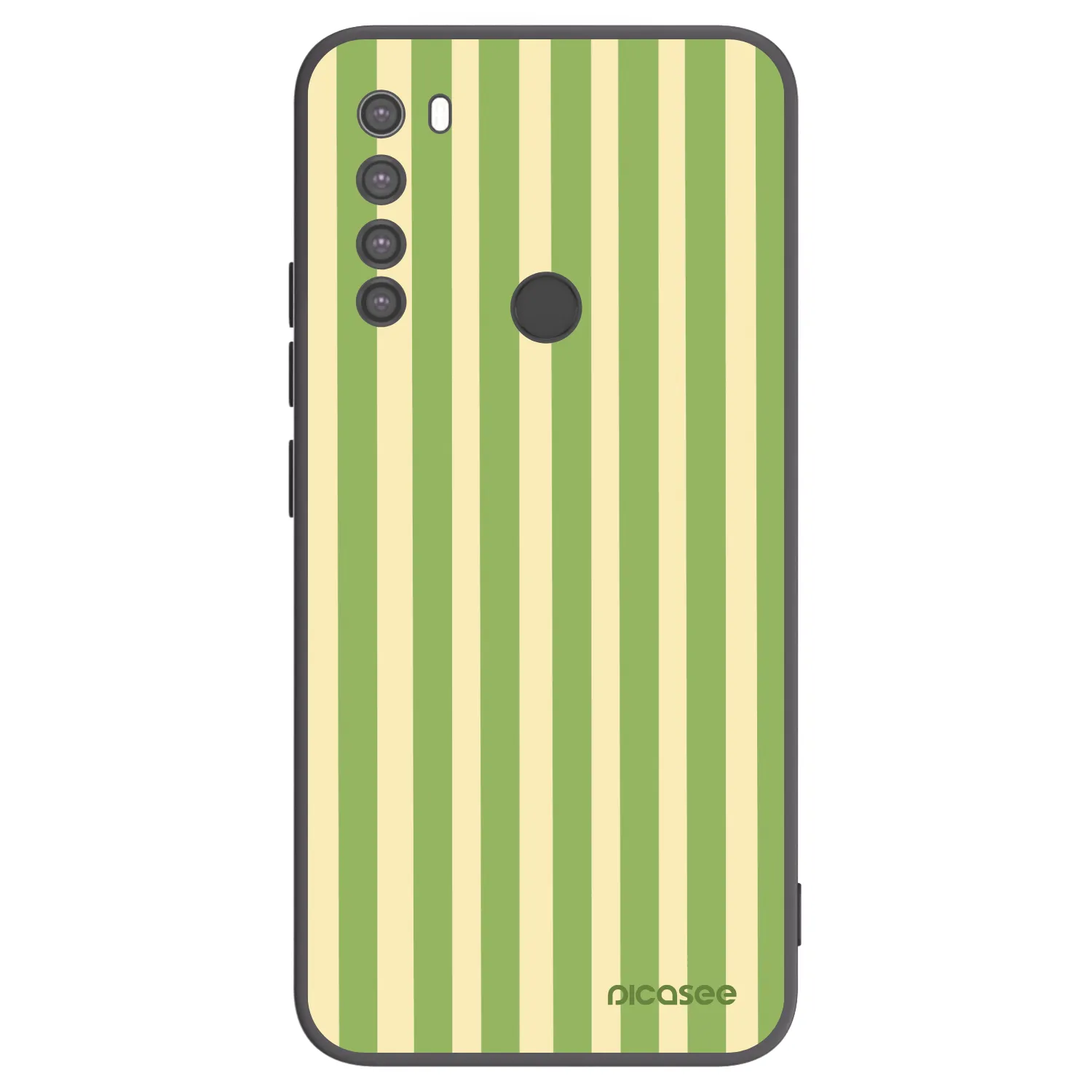 Picasee Xiaomi Redmi Note 8 Hülle - Schwarzes Silikon - Lines Matcha